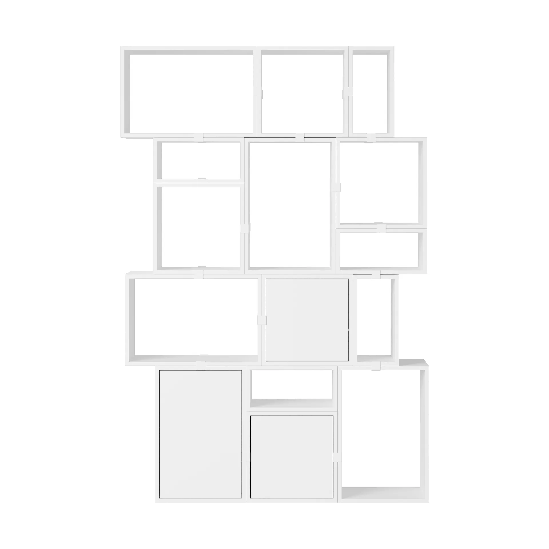 Stacked sistema de arrumação estante configuração 2, Branco Muuto