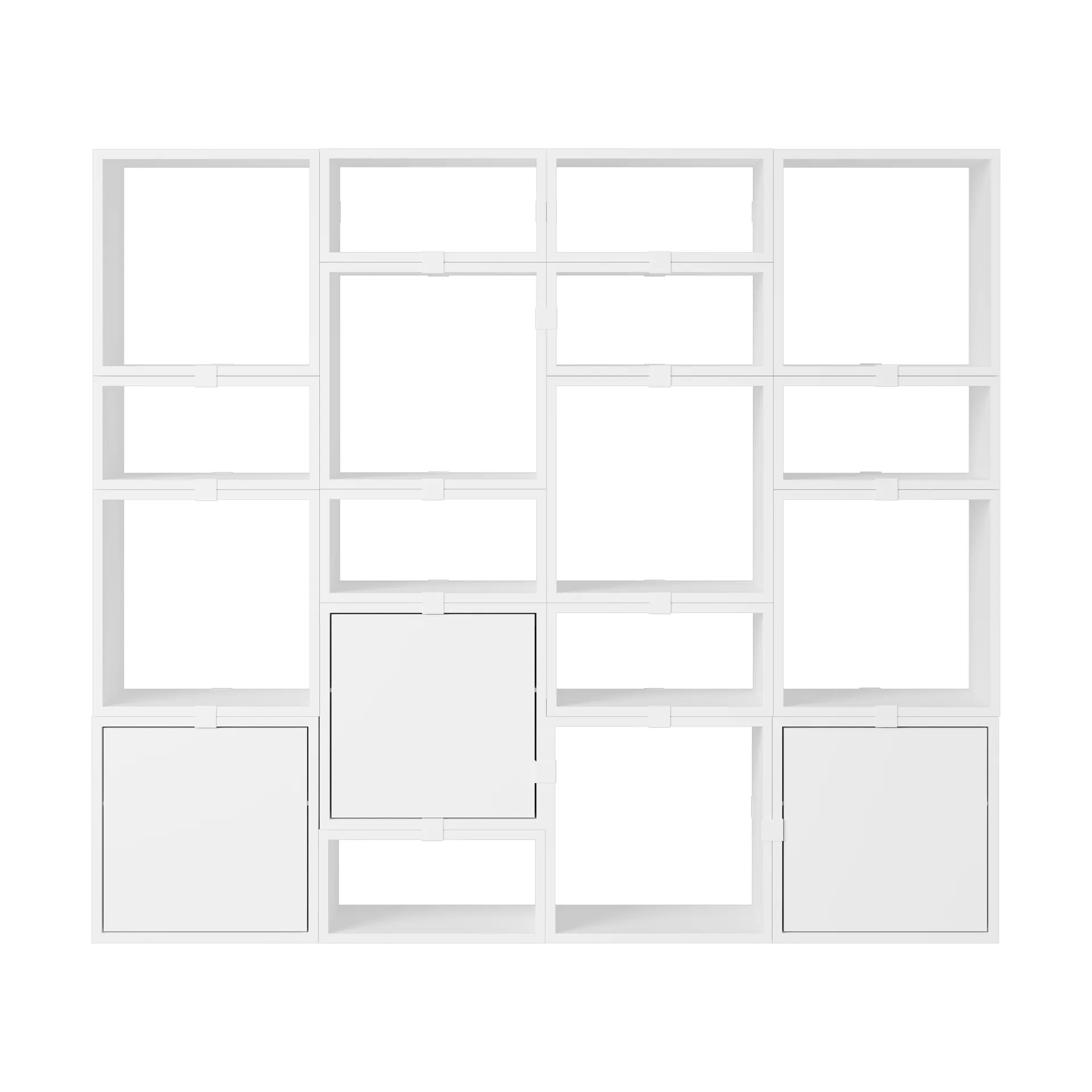 Stacked sistema de arrumação estante configuração 4, Branco Muuto