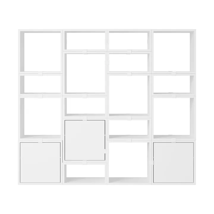 Stacked sistema de arrumação estante configuração 4 - Branco - Muuto