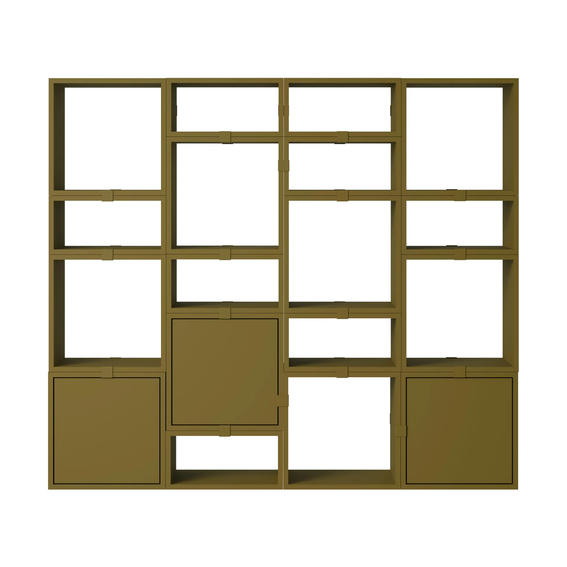 Stacked sistema de arrumação estante configuração 4, Verde castanho Muuto