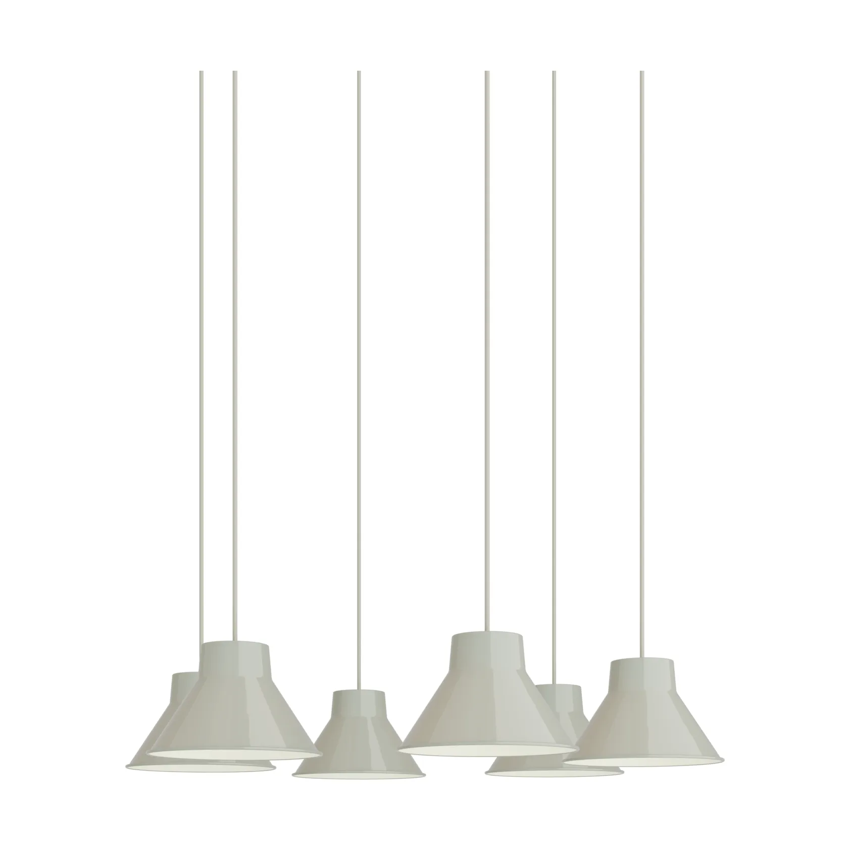 Top Pendant Cluster 6 candeeiro pendente, Grey, Ø21 cm Muuto