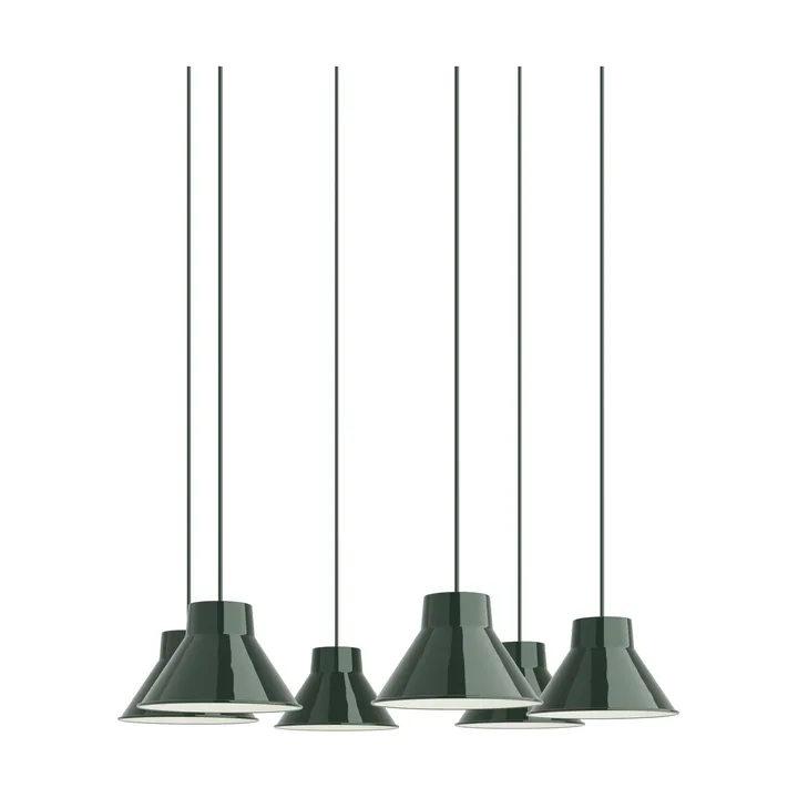 Top Pendant Cluster 6 candeeiro pendente - Verde escuro, Ø21 cm - Muuto