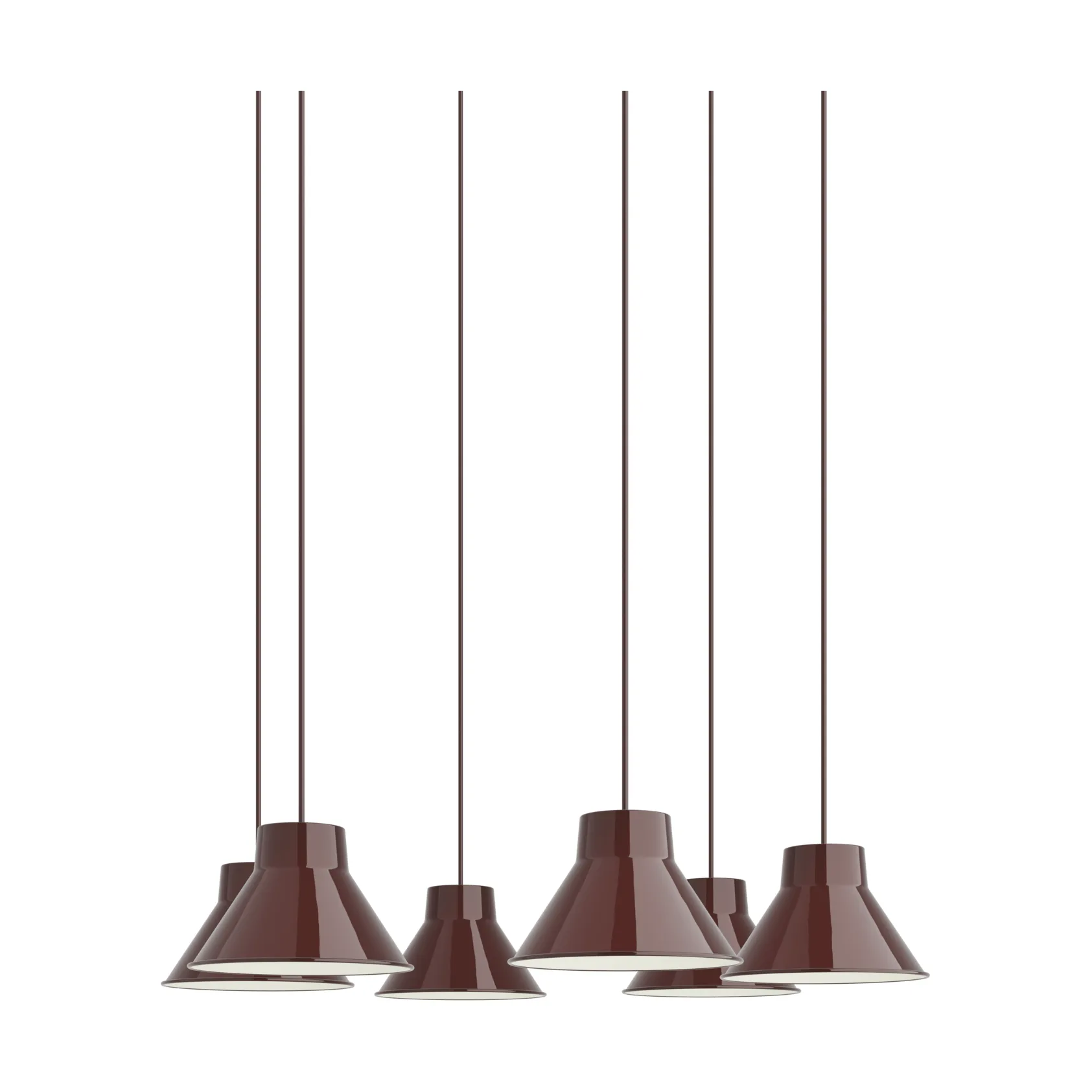 Top Pendant Cluster 6 candeeiro pendente, Vermelho profundo, Ø21 cm Muuto