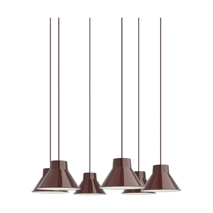 Top Pendant Cluster 6 candeeiro pendente - Vermelho profundo, Ø21 cm - Muuto