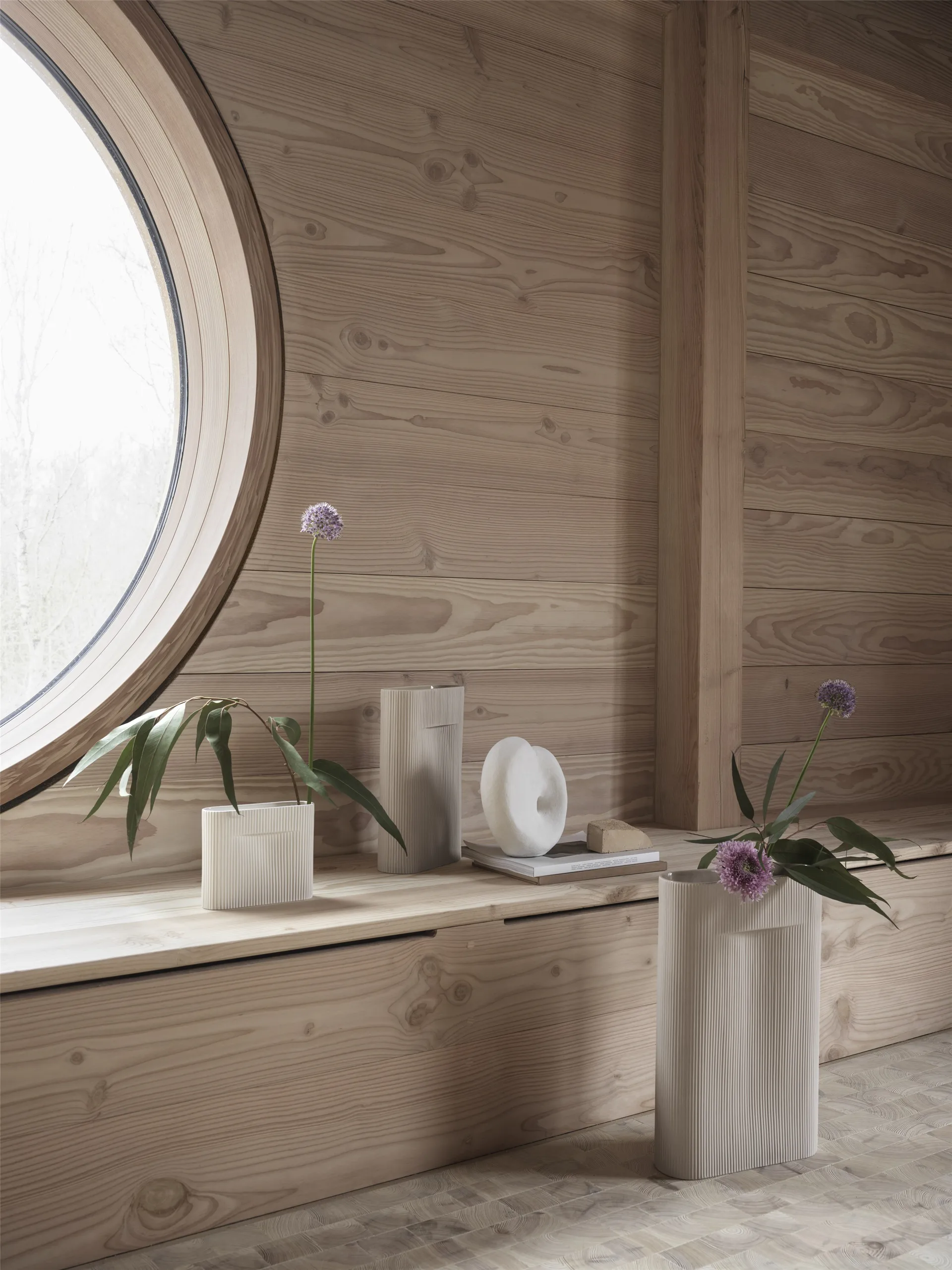 Vaso Ridge 35 cm, Bege Muuto