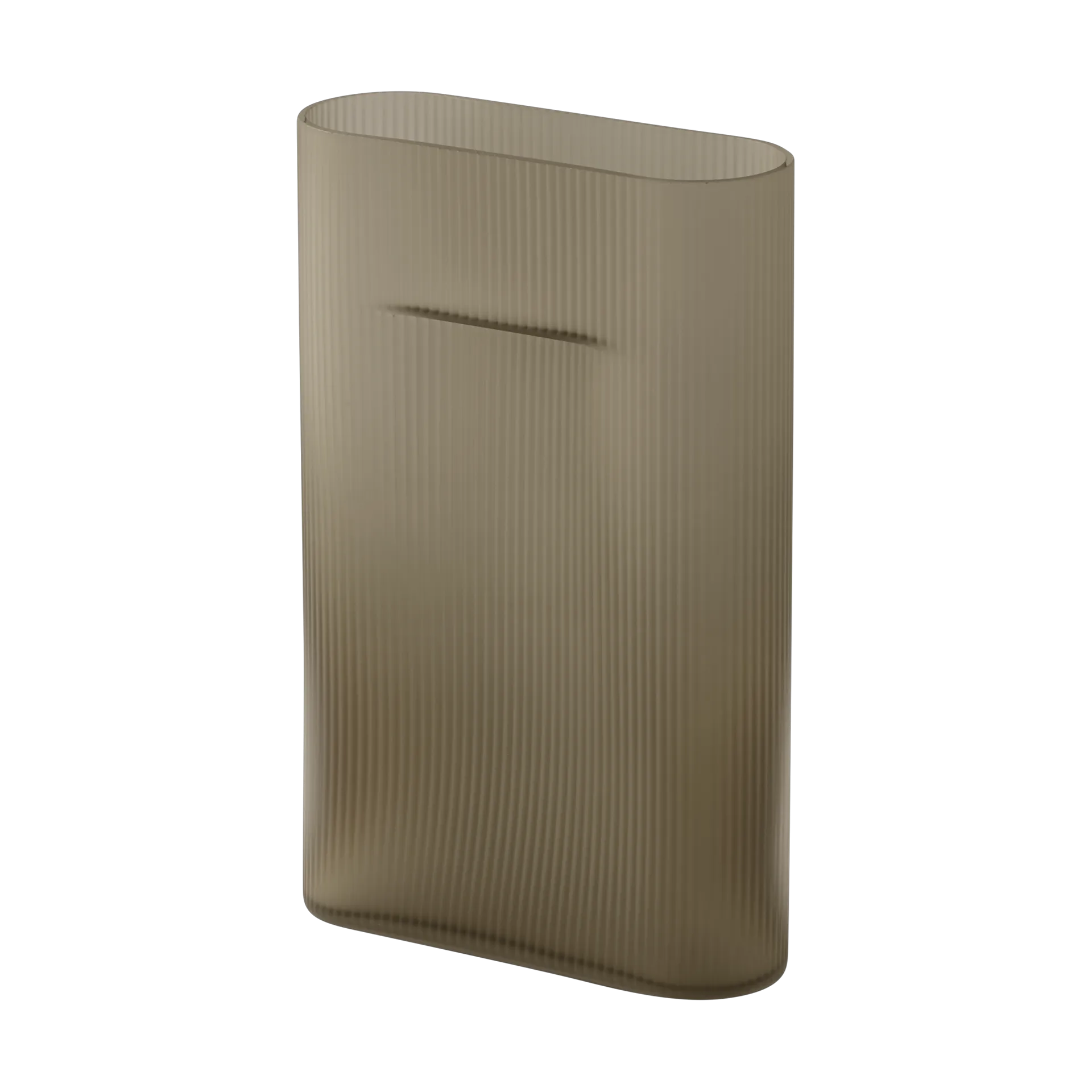 Vaso Ridge vidro fosco 35 cm, Taupe Muuto