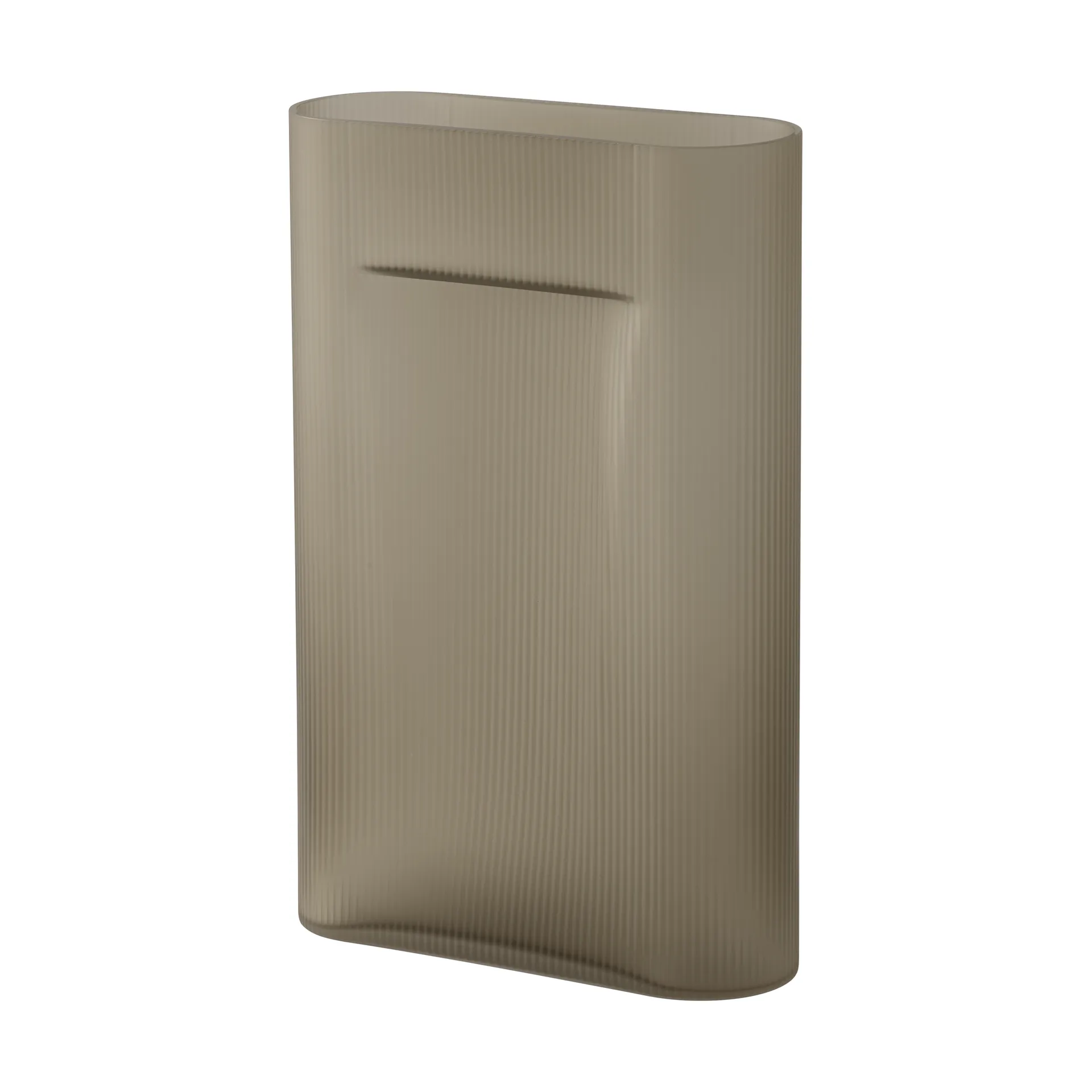 Vaso Ridge vidro fosco 48,5 cm, Taupe Muuto