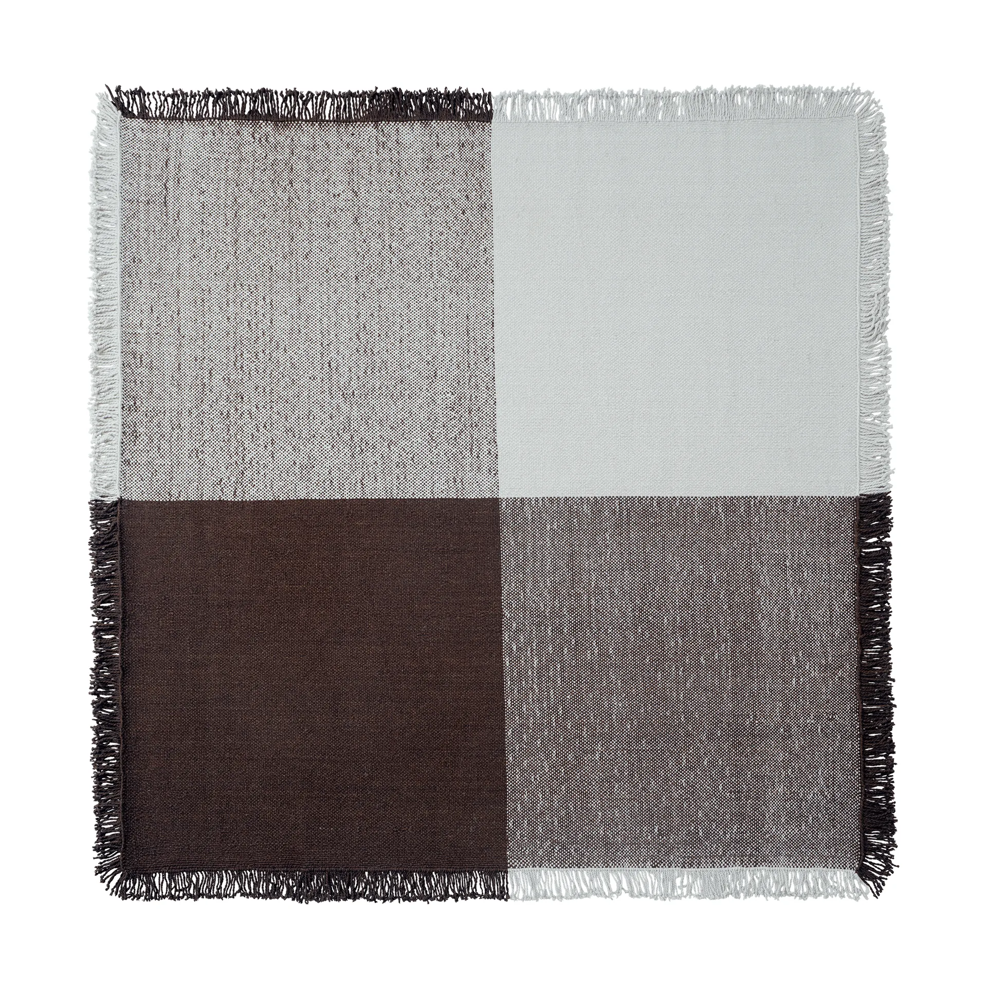 Verso tapete de lã, Cool grey-castanho escuro, 258x258 cm Muuto