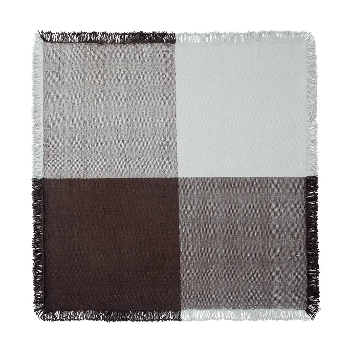 Verso tapete de lã - Cool grey-castanho escuro, 258x258 cm - Muuto