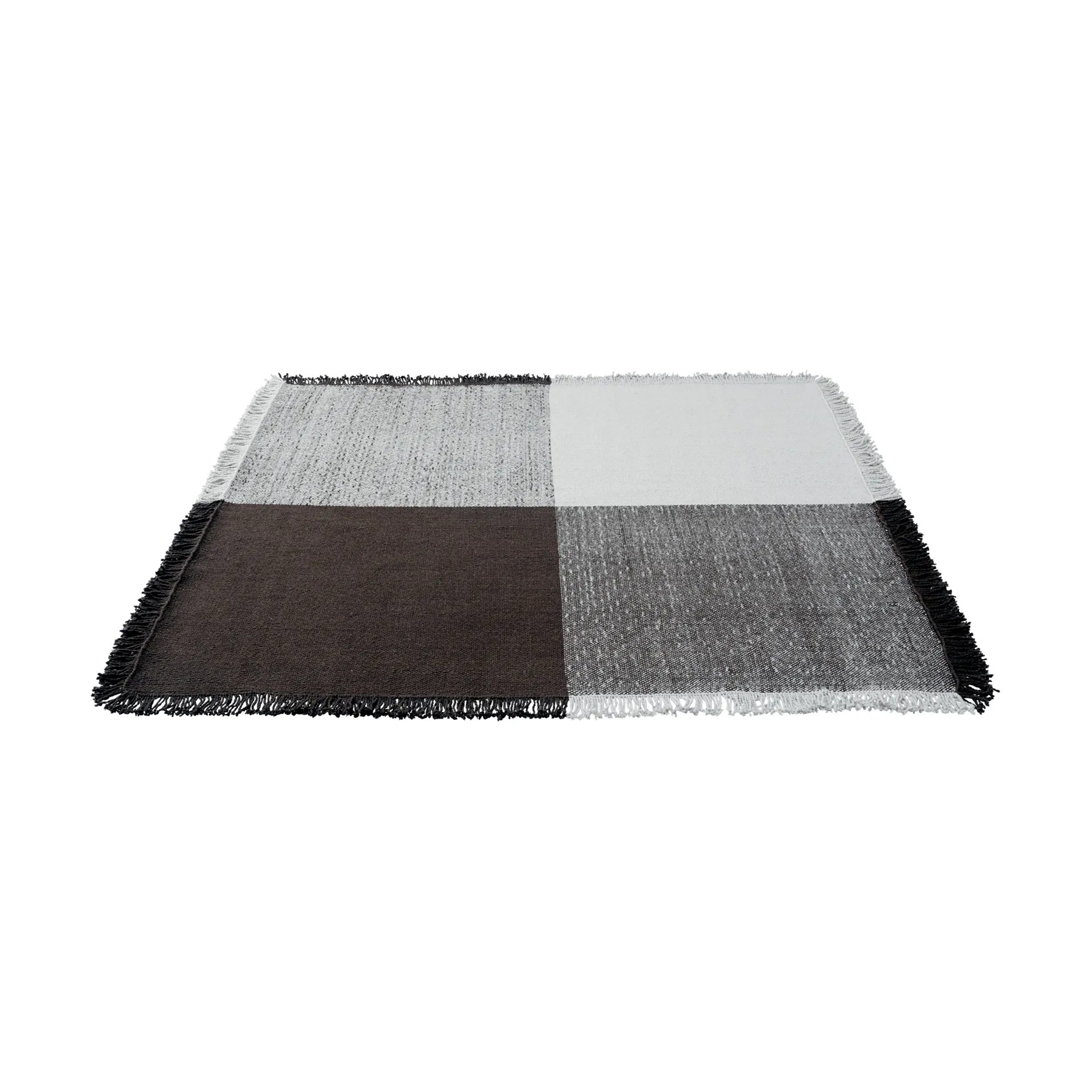Verso tapete de lã, Cool grey-castanho escuro, 258x258 cm Muuto