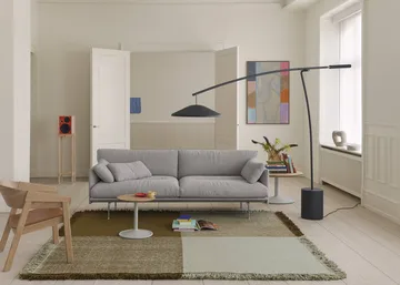 Verso tapete de lã - Cool grey-castanho escuro, 258x258 cm - Muuto