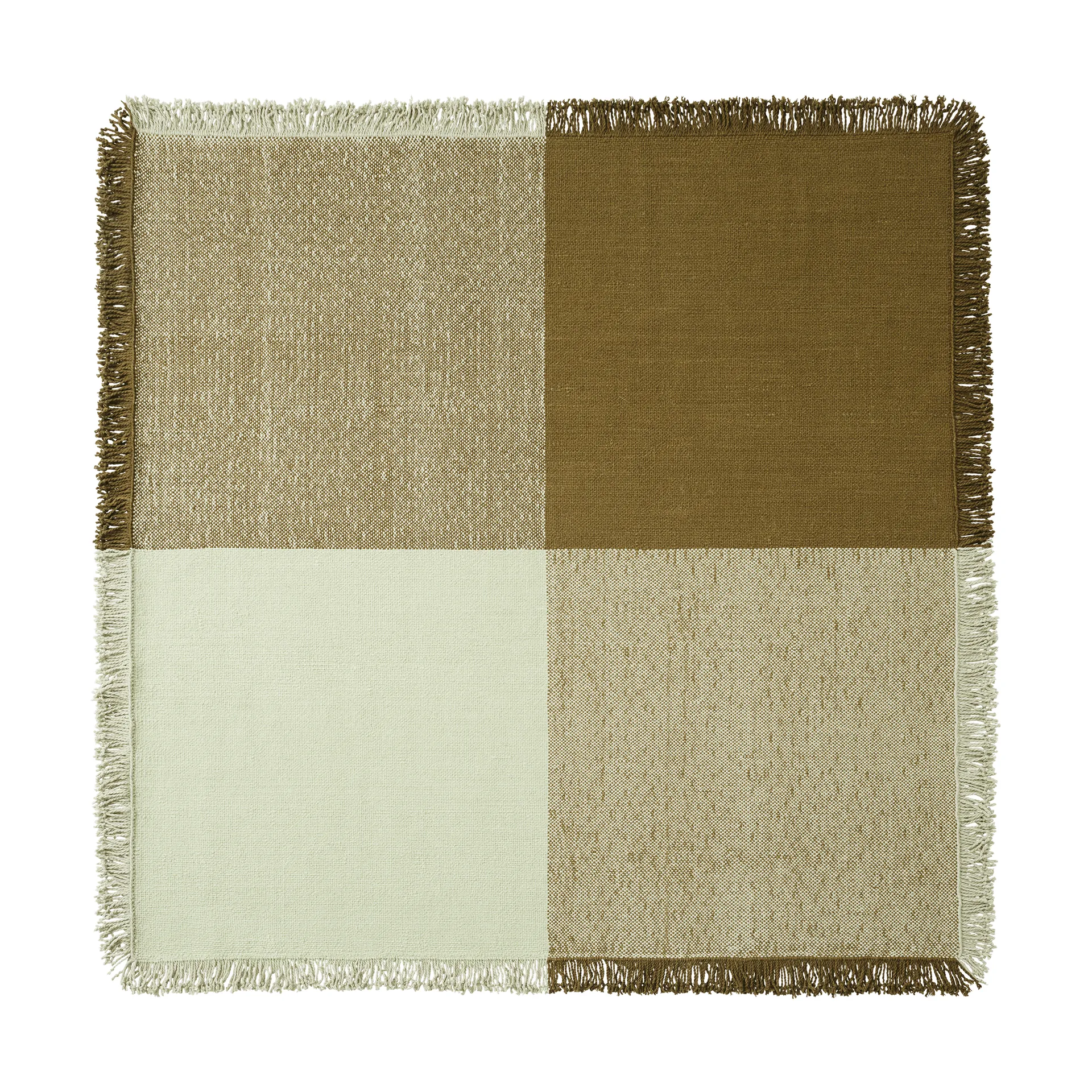 Verso tapete de lã, Verde pálido-castanho quente, 258x258 cm Muuto