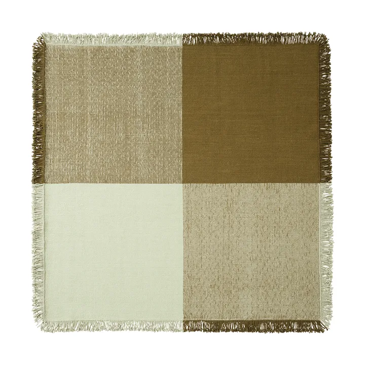 Verso tapete de lã - Verde pálido-castanho quente, 258x258 cm - Muuto