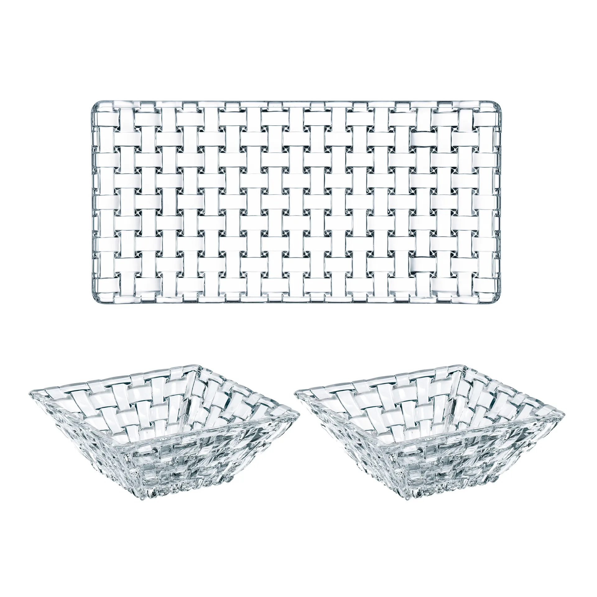 Conjunto de servir Bossa Nova 3 peças, transparente Nachtmann