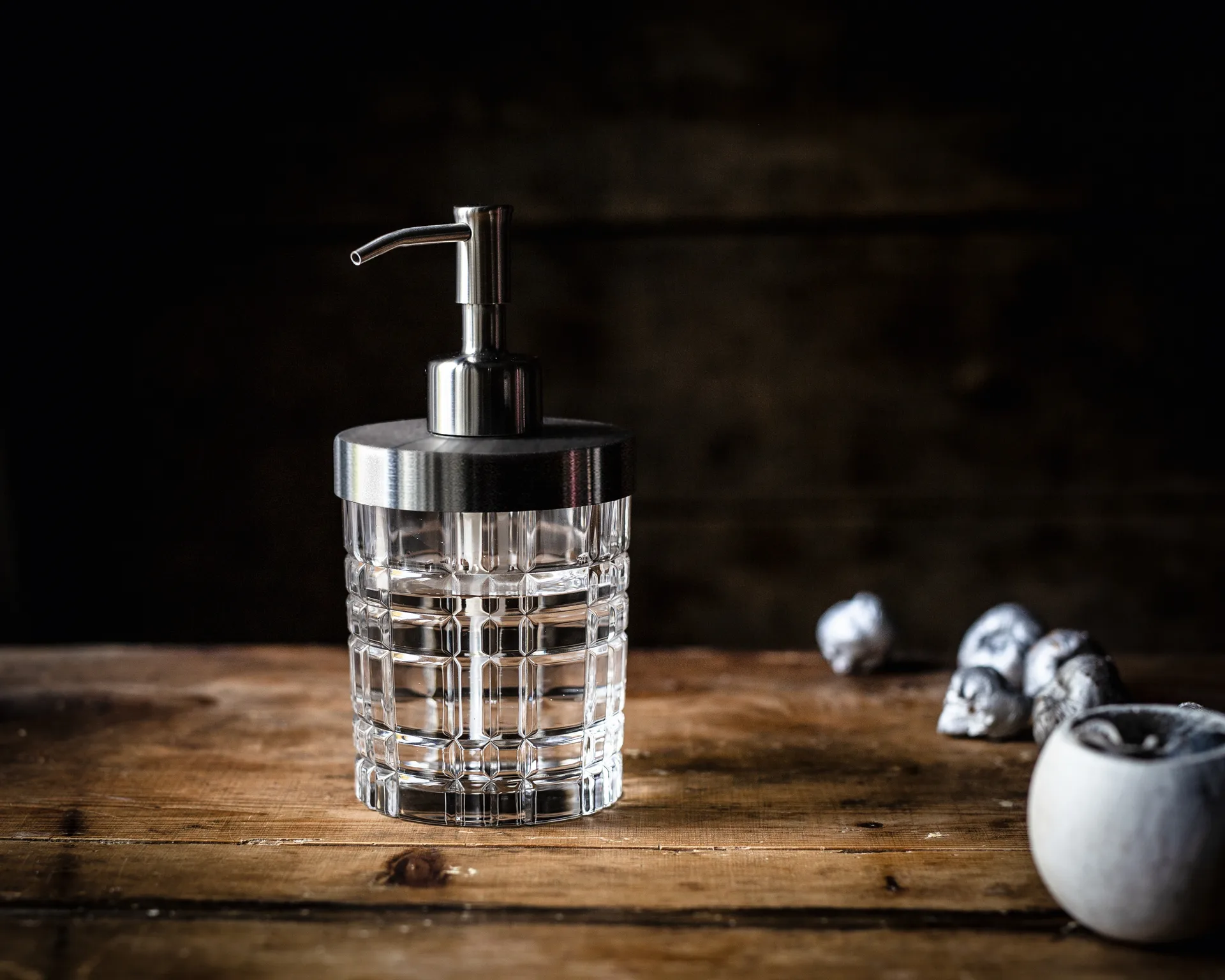 Dispensador de sabão Square 16,5 cm, Clear Nachtmann