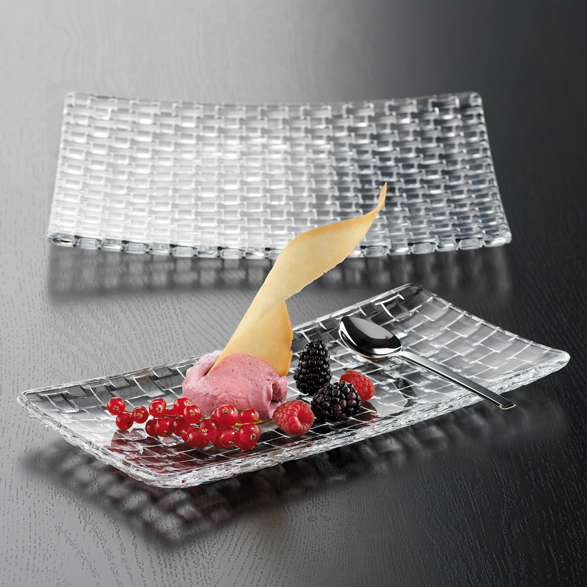 Prato Bossa Nova 28x28 cm, transparente Nachtmann