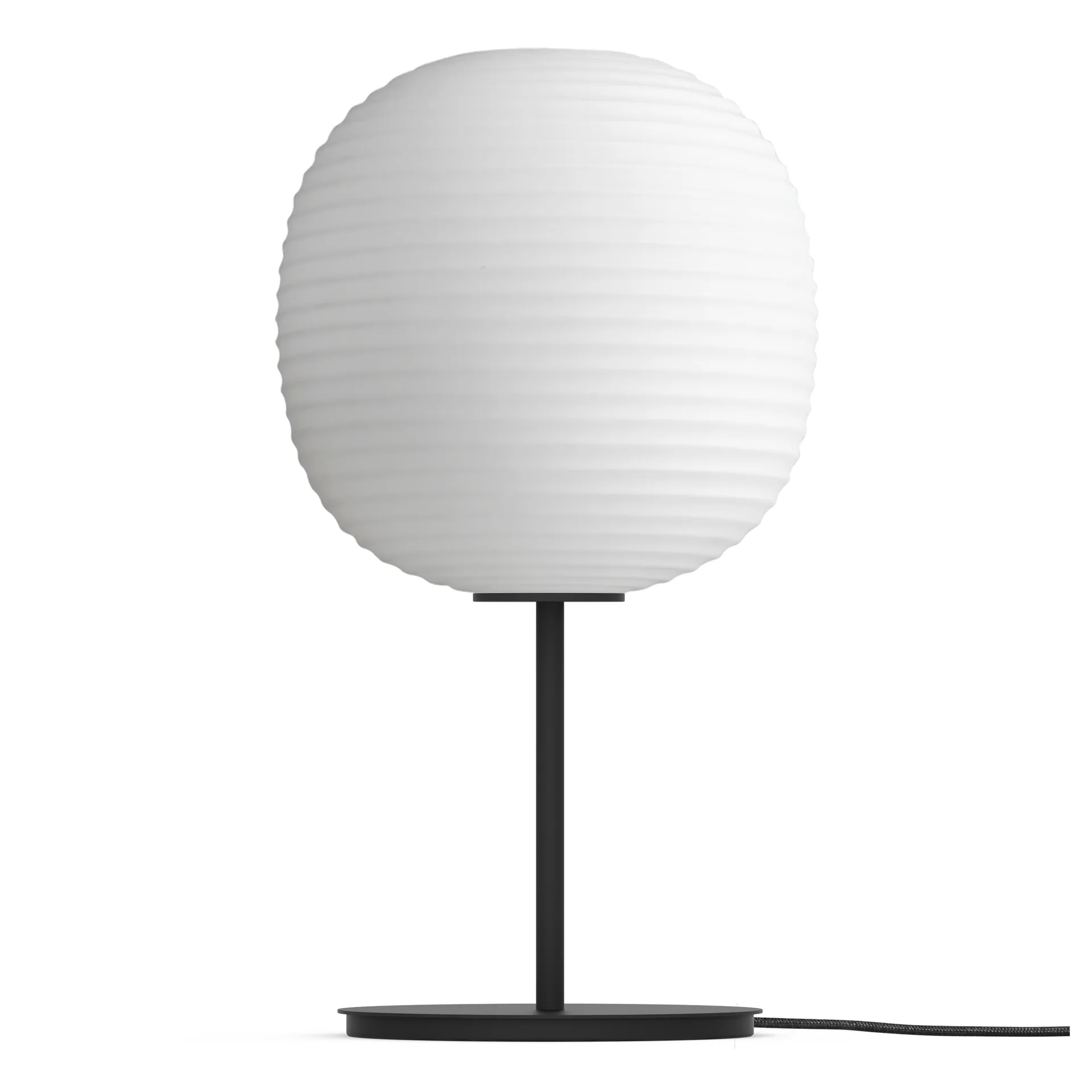 Candeeiro de mesa médio Lantern, Frosted white opal glass New Works