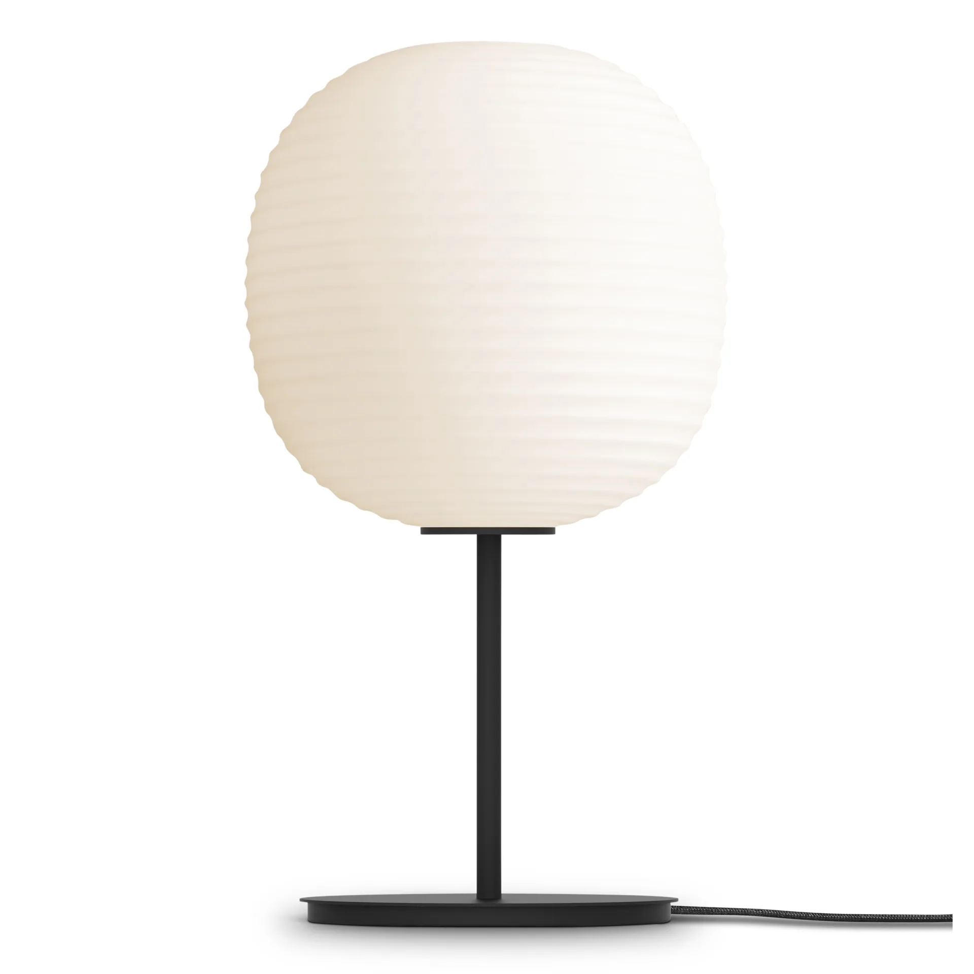 Candeeiro de mesa médio Lantern, Frosted white opal glass New Works