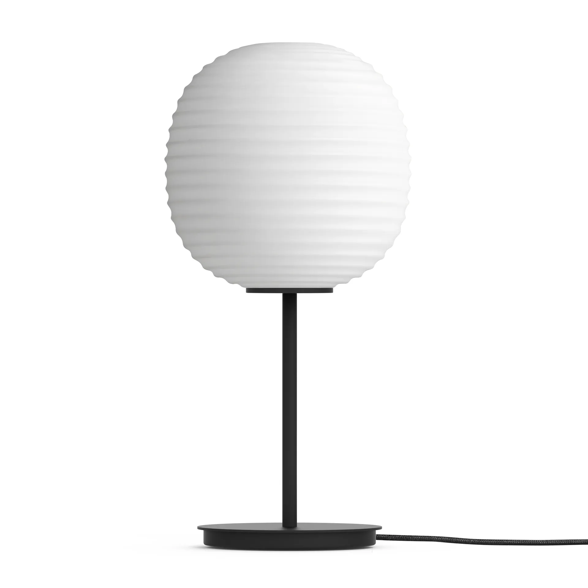 Candeeiro de mesa pequeno Lantern, Frosted white opal glass New Works