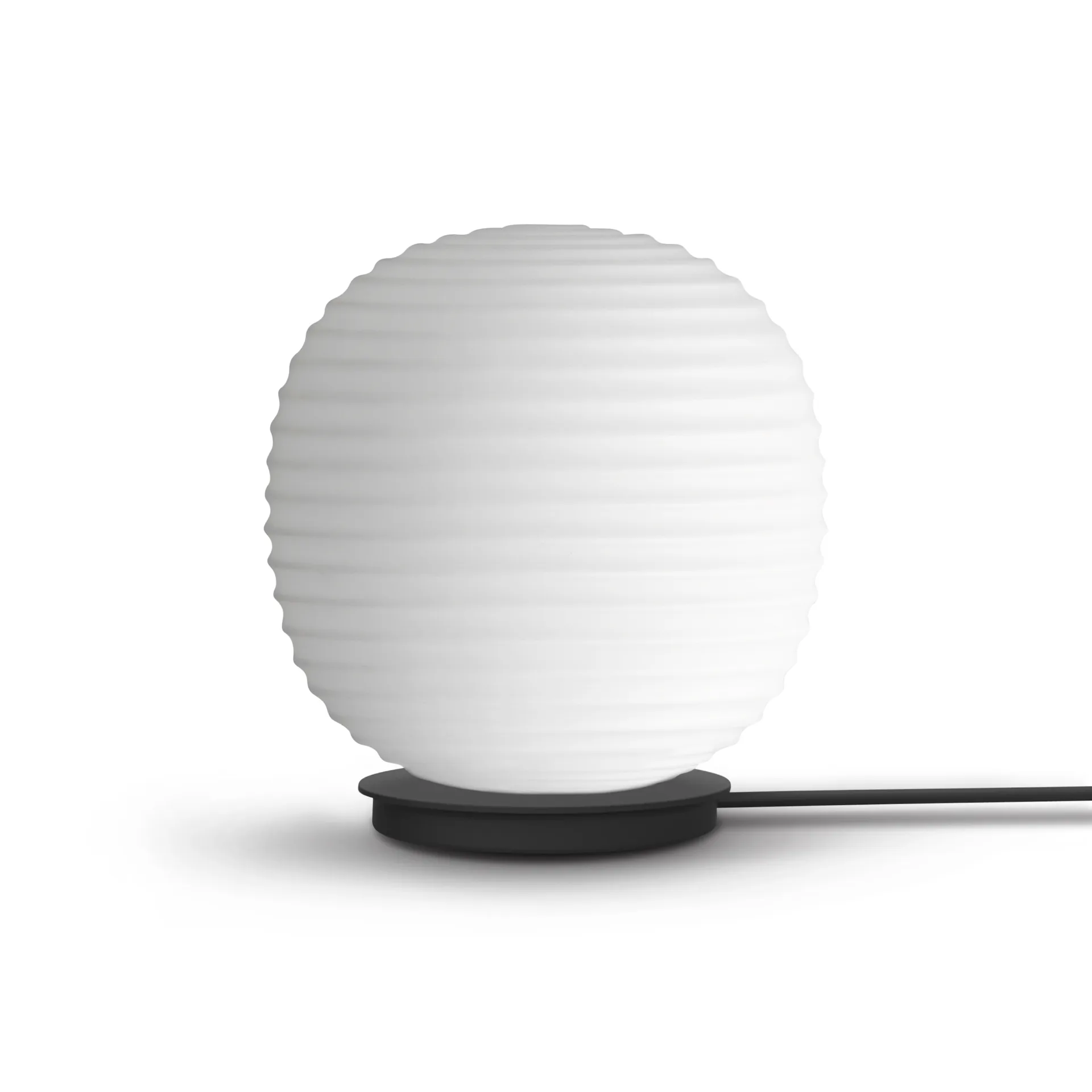 Candeeiro de mesa pequeno Lantern Globe, Frosted white opal glass New Works