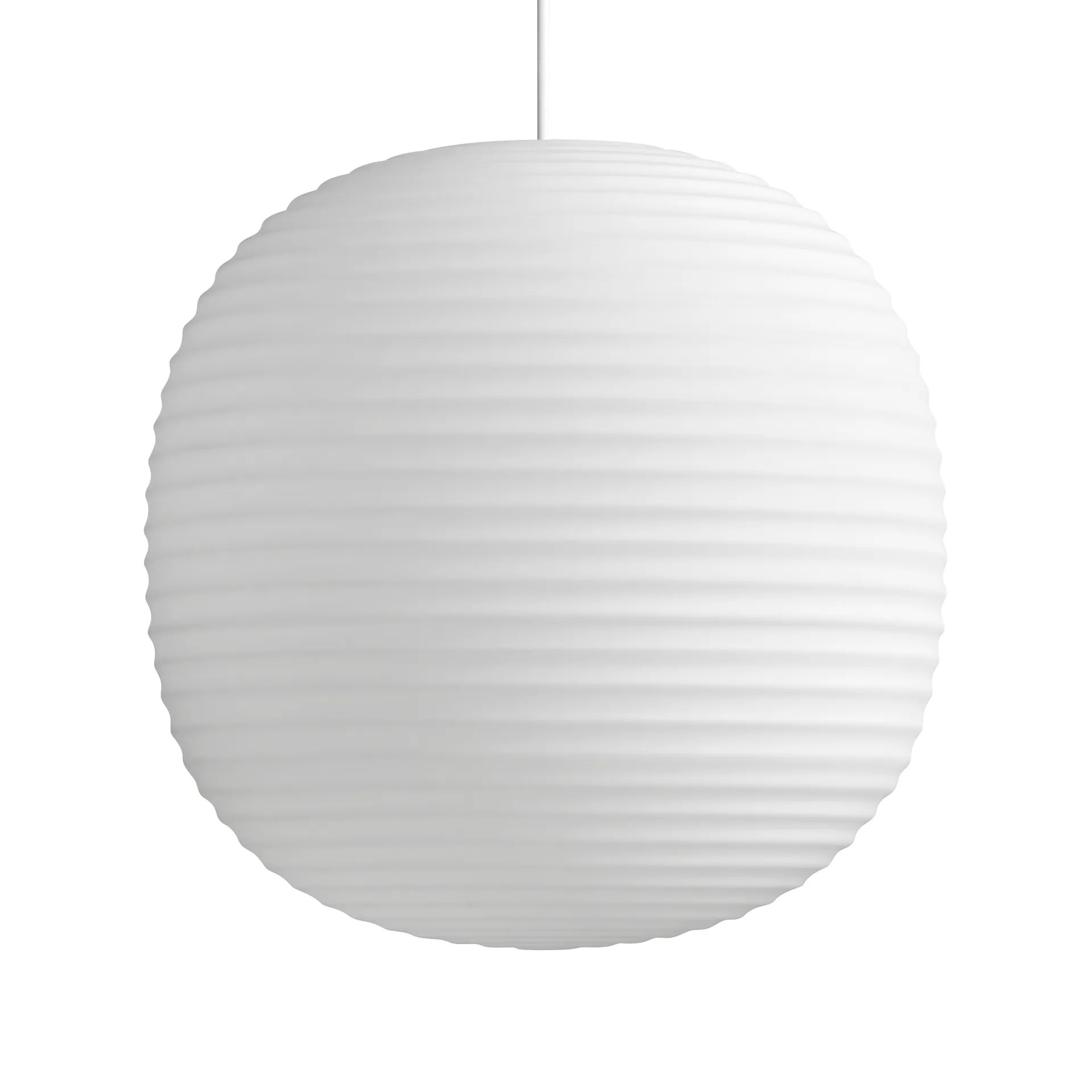 Candeeiro suspenso grande Lantern, Frosted white opal glass New Works