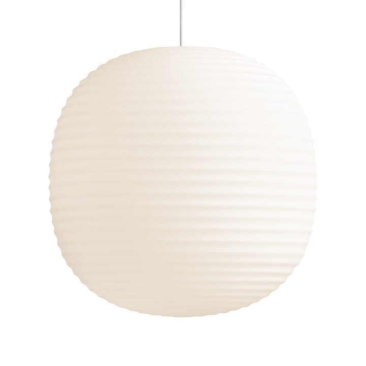 Candeeiro suspenso grande Lantern - Frosted white opal glass - New Works