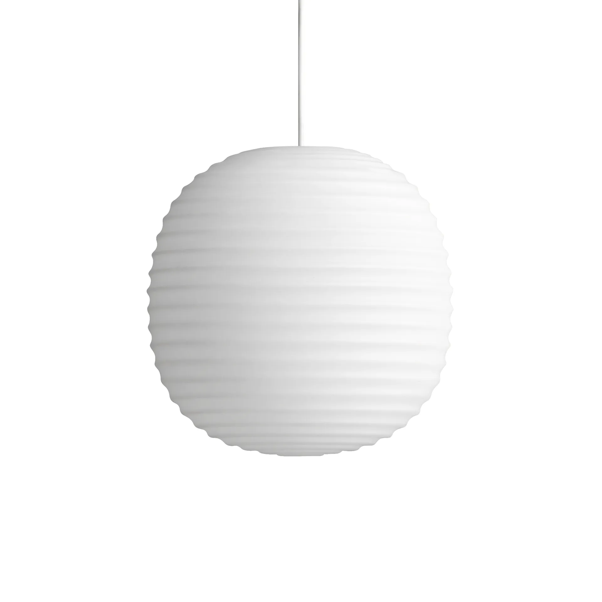 Candeeiro suspenso pequeno Lantern, Frosted white opal glass New Works