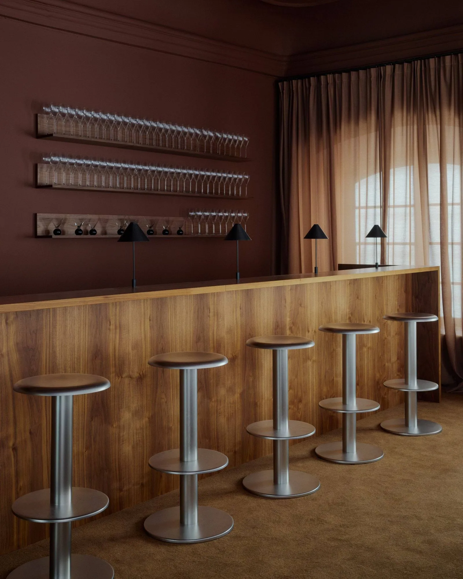 Coupe banco de bar, Aço inoxidável, 76 cm New Works