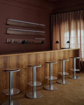 Coupe banco de bar - Aço inoxidável, 76 cm - New Works