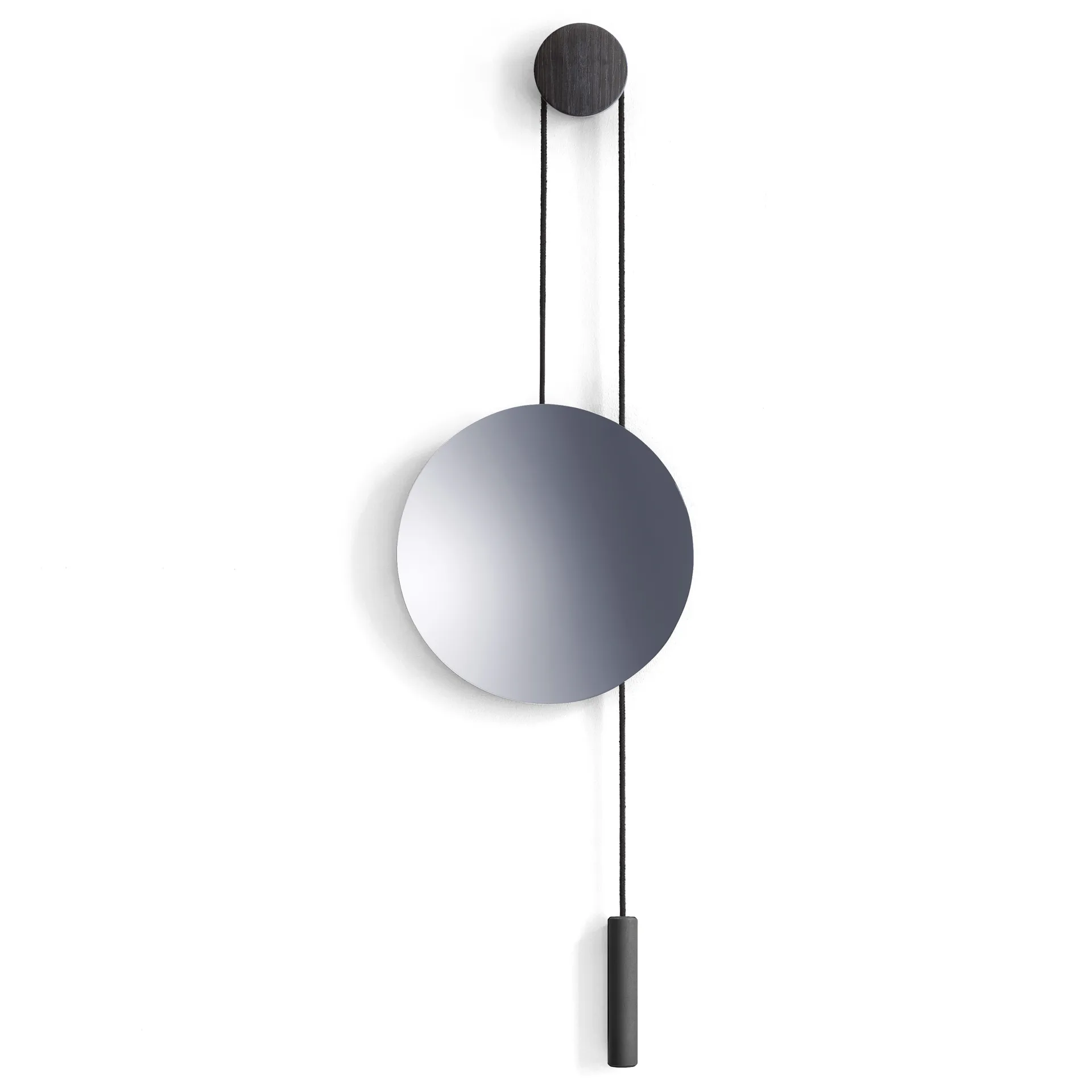 Espelho Rise and Shine, Burned oak-steel weight New Works