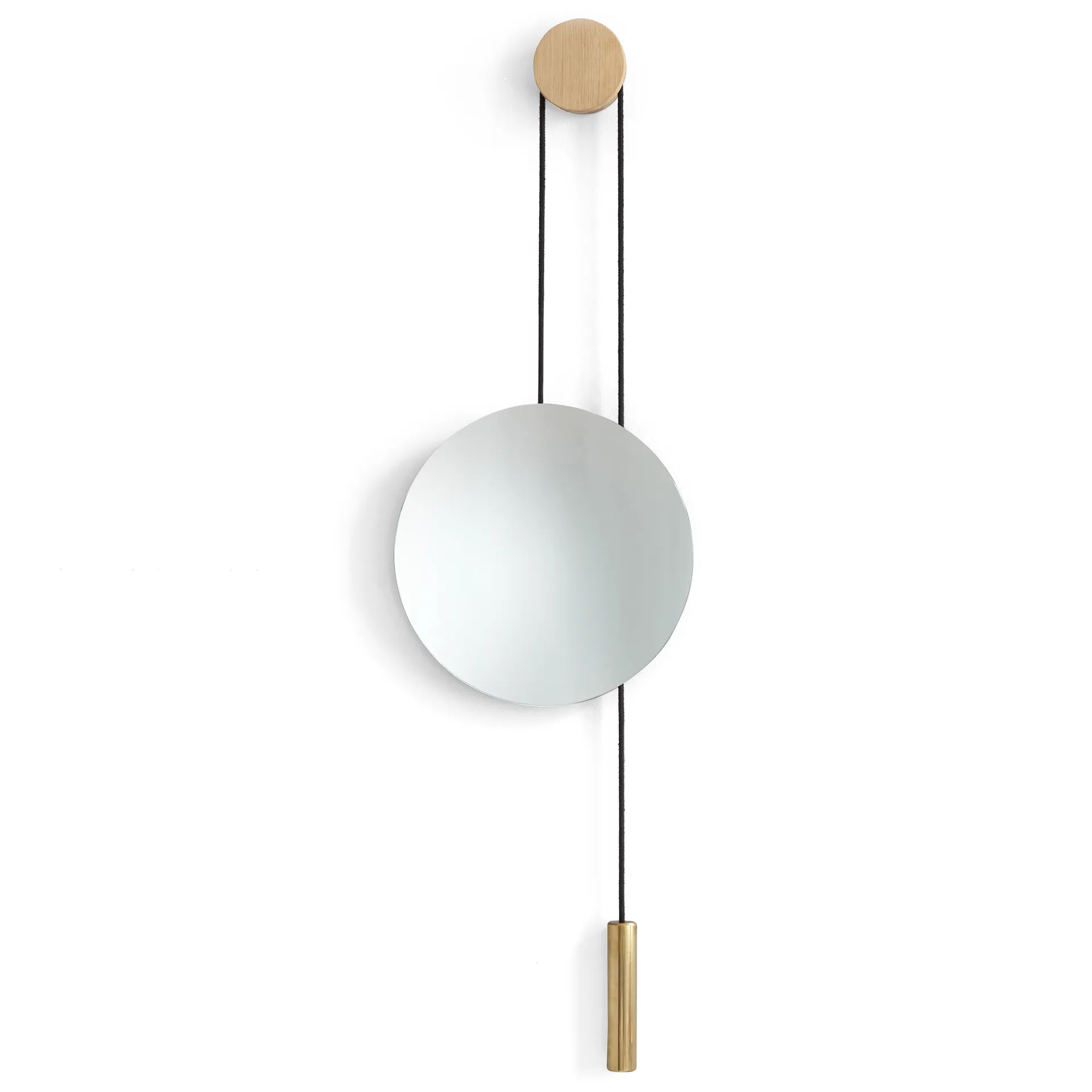 Espelho Rise and Shine, Natural oak-brass weight New Works