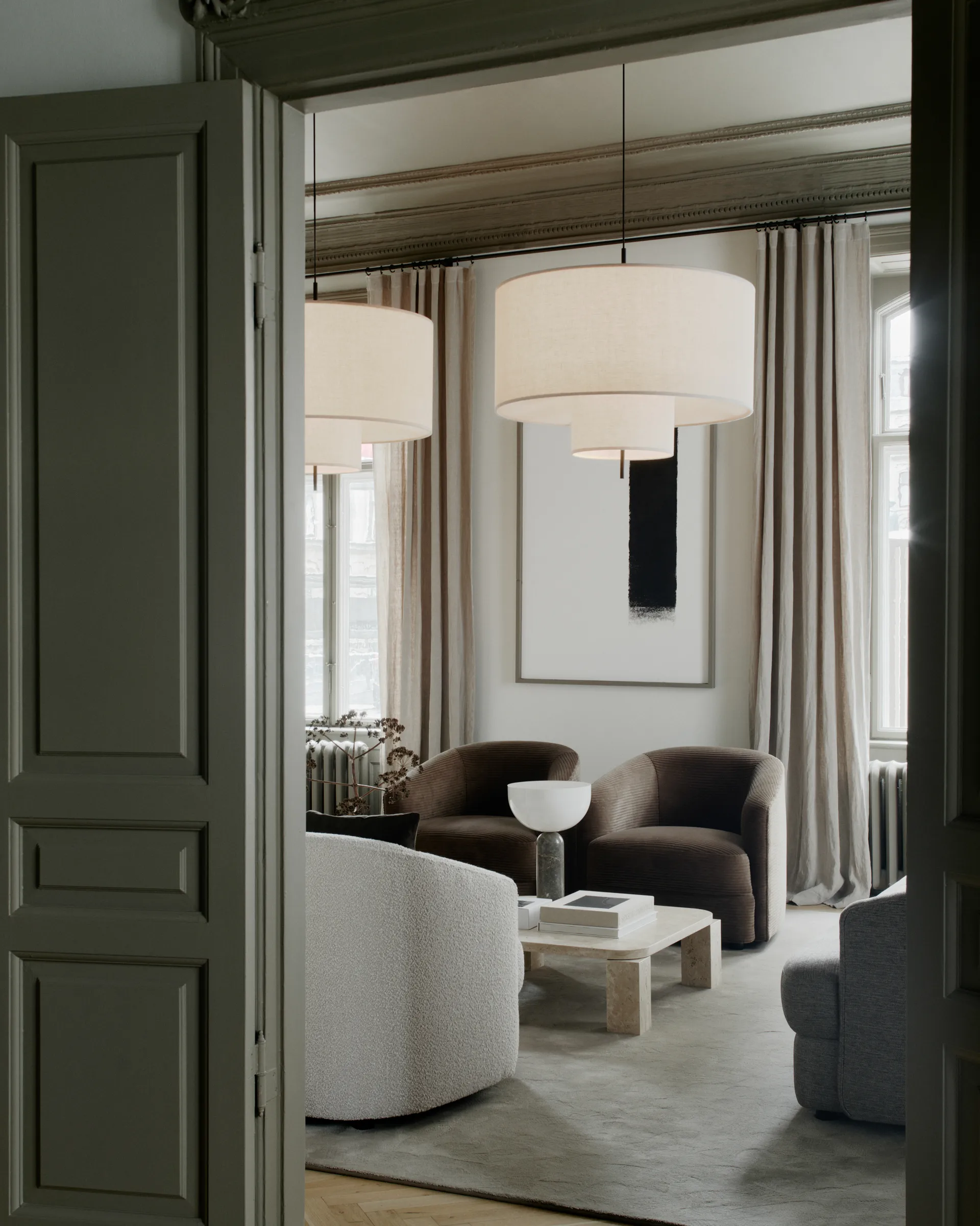 Mesa de centro Atlas 60x60 cm, Unfilled Travertine New Works