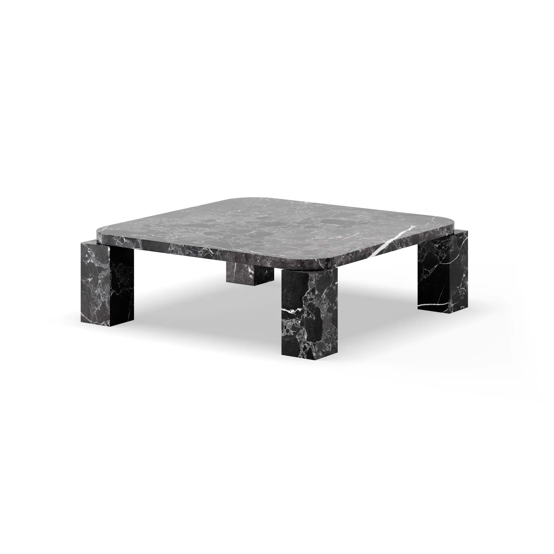 Mesa de centro Atlas 82x82 cm, Costa Black marble New Works