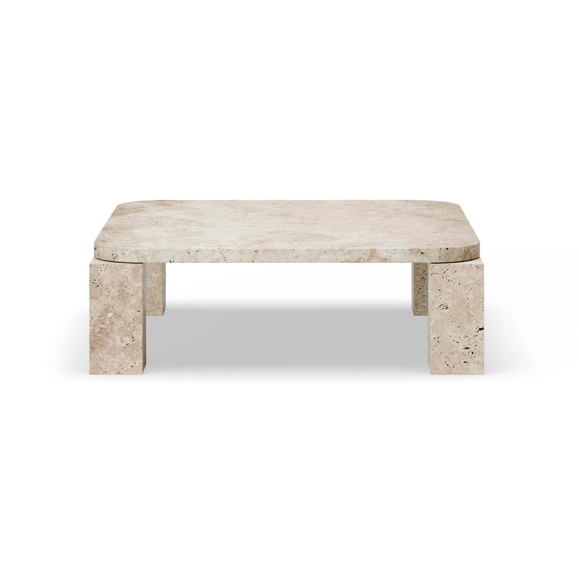 Mesa de centro Atlas 82x82 cm, Unfilled Travertine New Works
