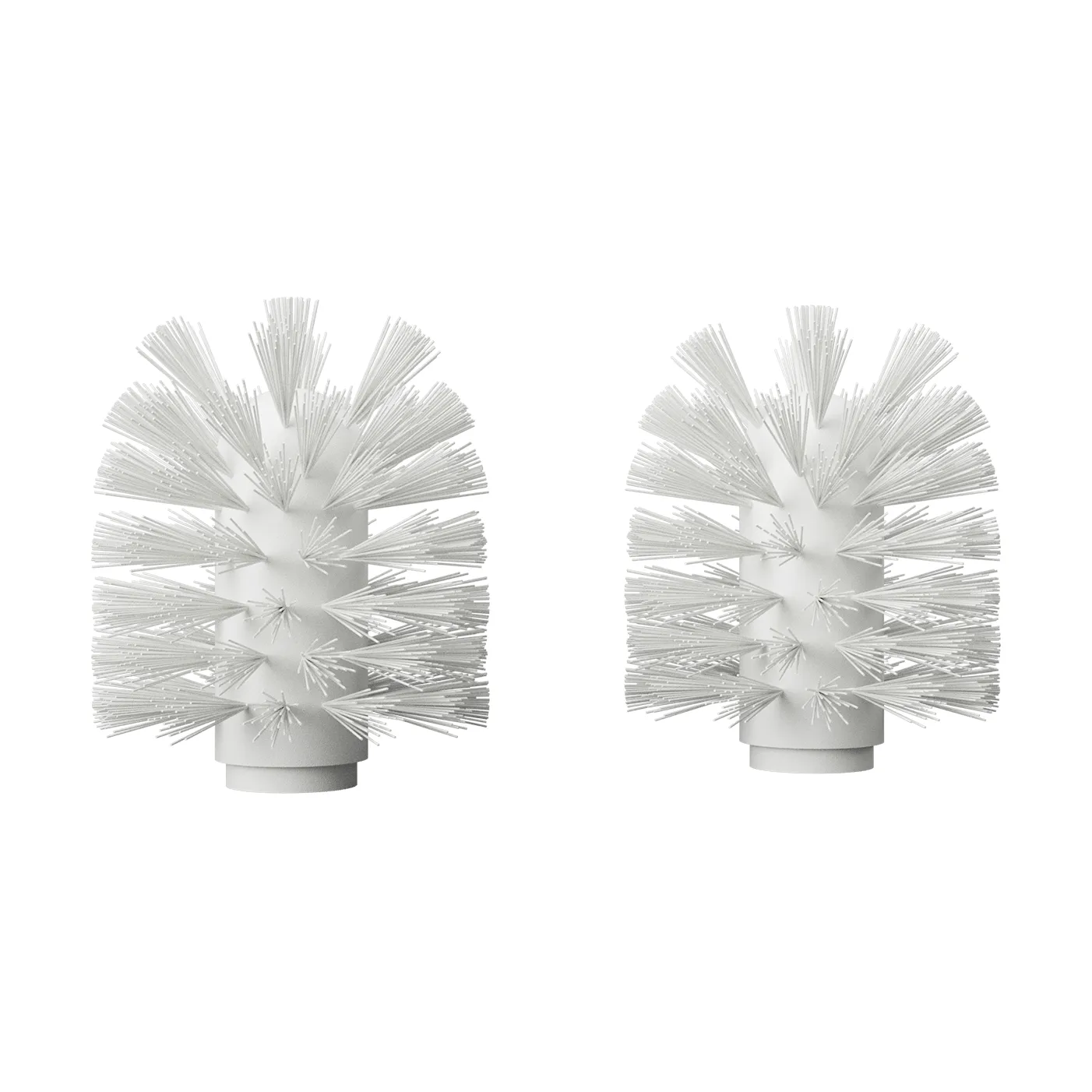 Nichba cabeça de escova de sanita, Branco, conjunto de 2 Nichba