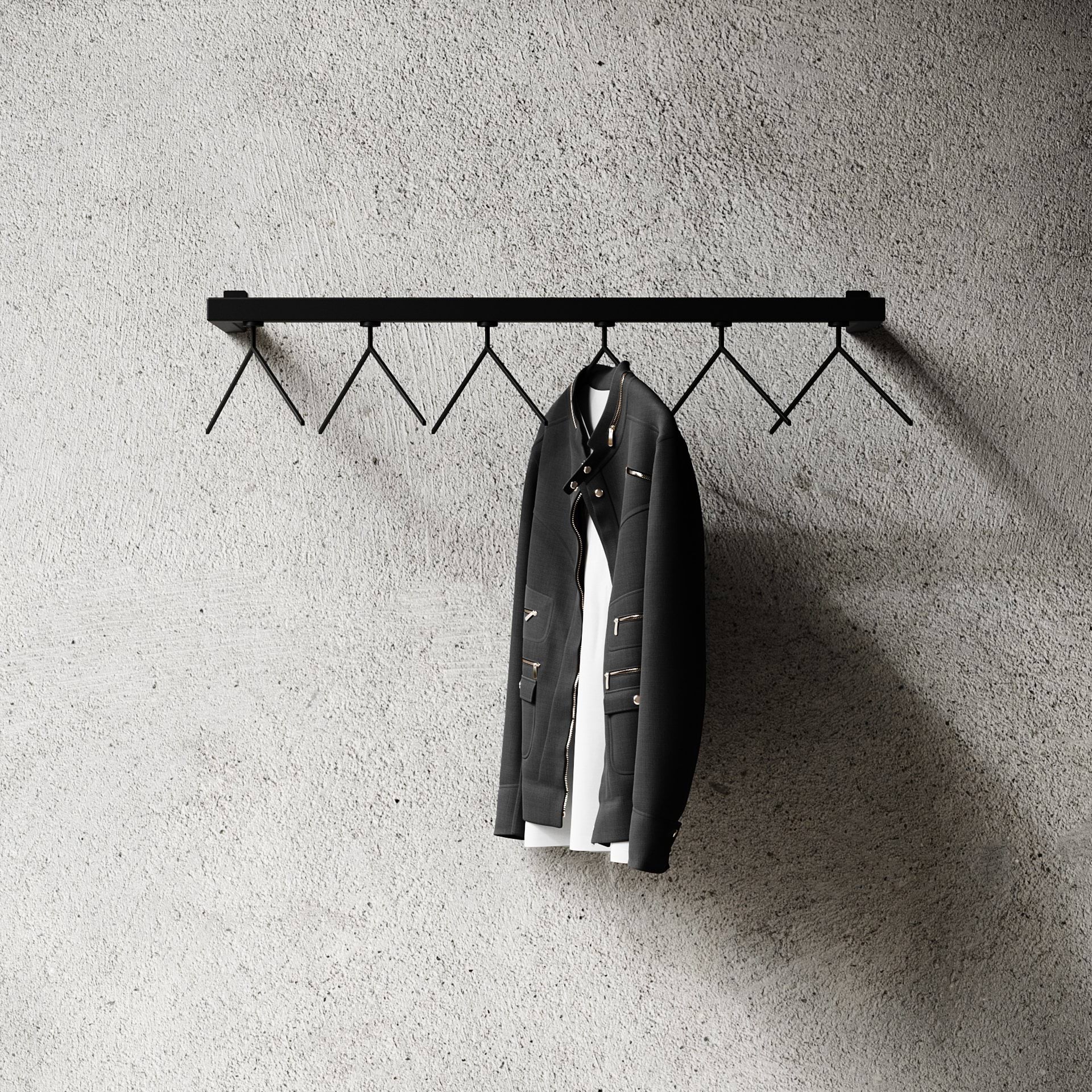 Nichba HangSys cabideiro, Preto, 100 cm Nichba