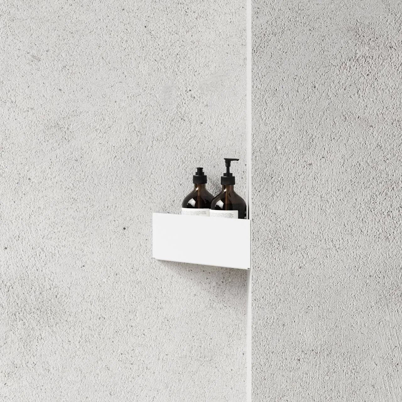 Nichba prateleira de duche, White, canto Nichba