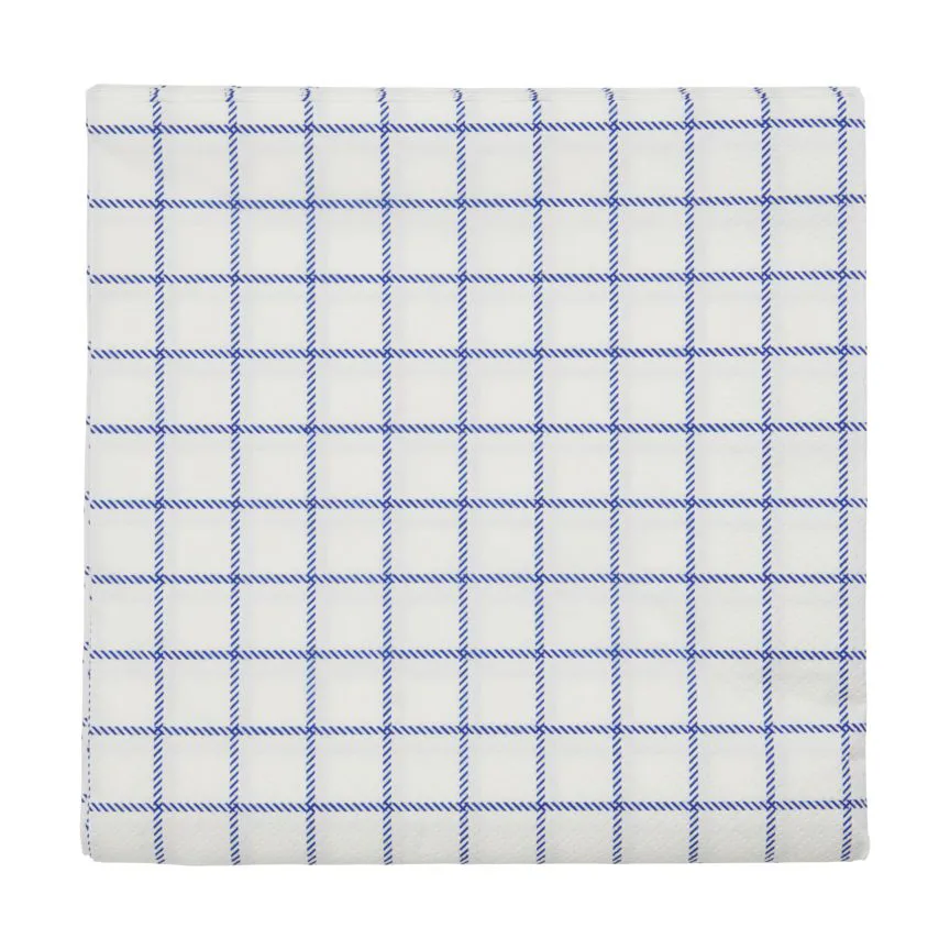 Guardanapo Check 20x20 cm, Azul Nicolas Vahé