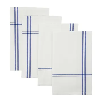 Guardanapo de tecido Amow 32x52 cm 4-unidades  - branco-azul - Nicolas Vahé