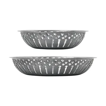 Nicolas Vahé cesta de pão 2 peças - Acabamento prateado antigo - Nicolas Vahé