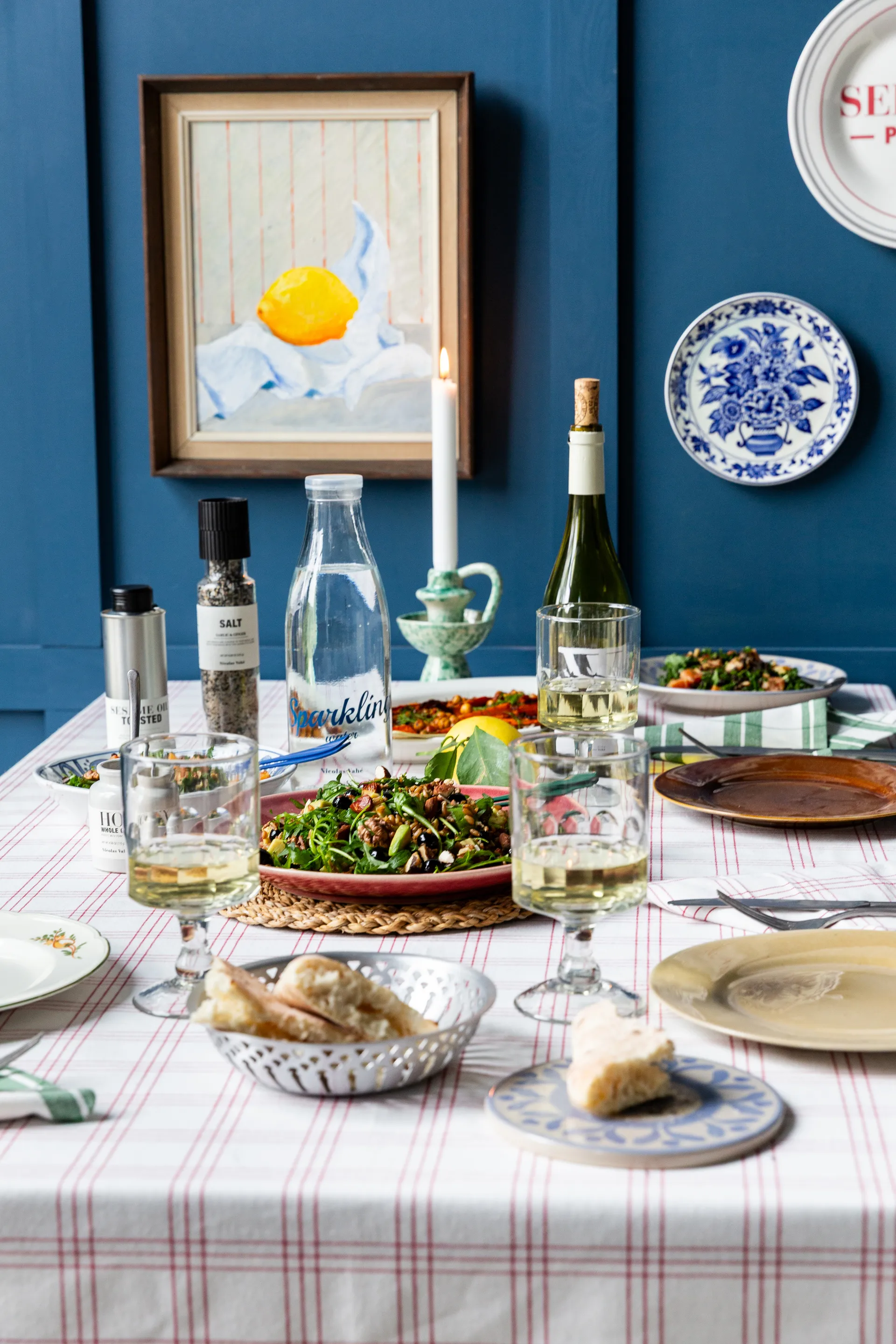 Nicolas Vahé cesta de pão 2 peças, Acabamento prateado antigo Nicolas Vahé