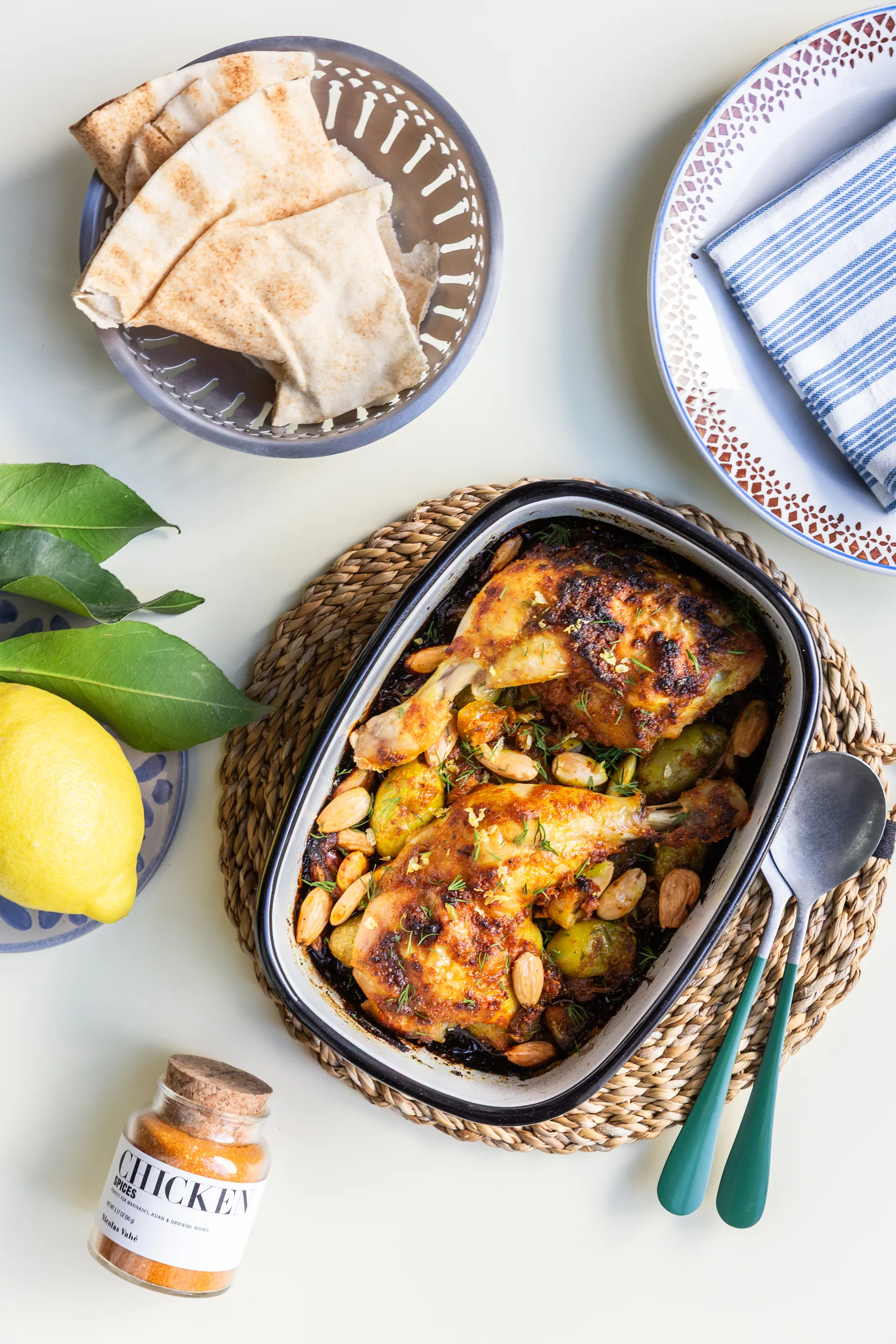Nicolas Vahé cesta de pão 2 peças, Acabamento prateado antigo Nicolas Vahé