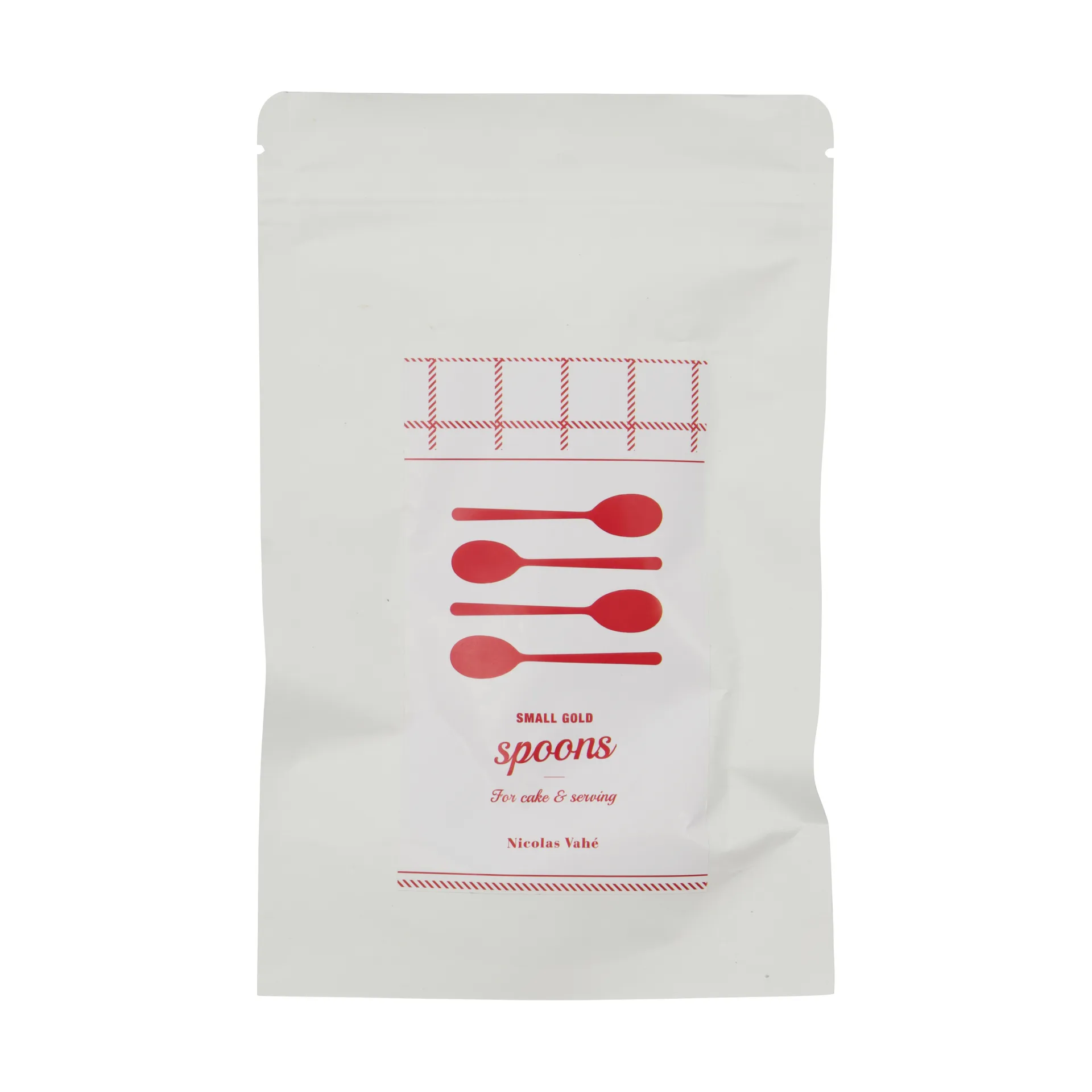 Nicolas Vahé colher de chá 4 unidades, Acabamento em ouro antigo Nicolas Vahé