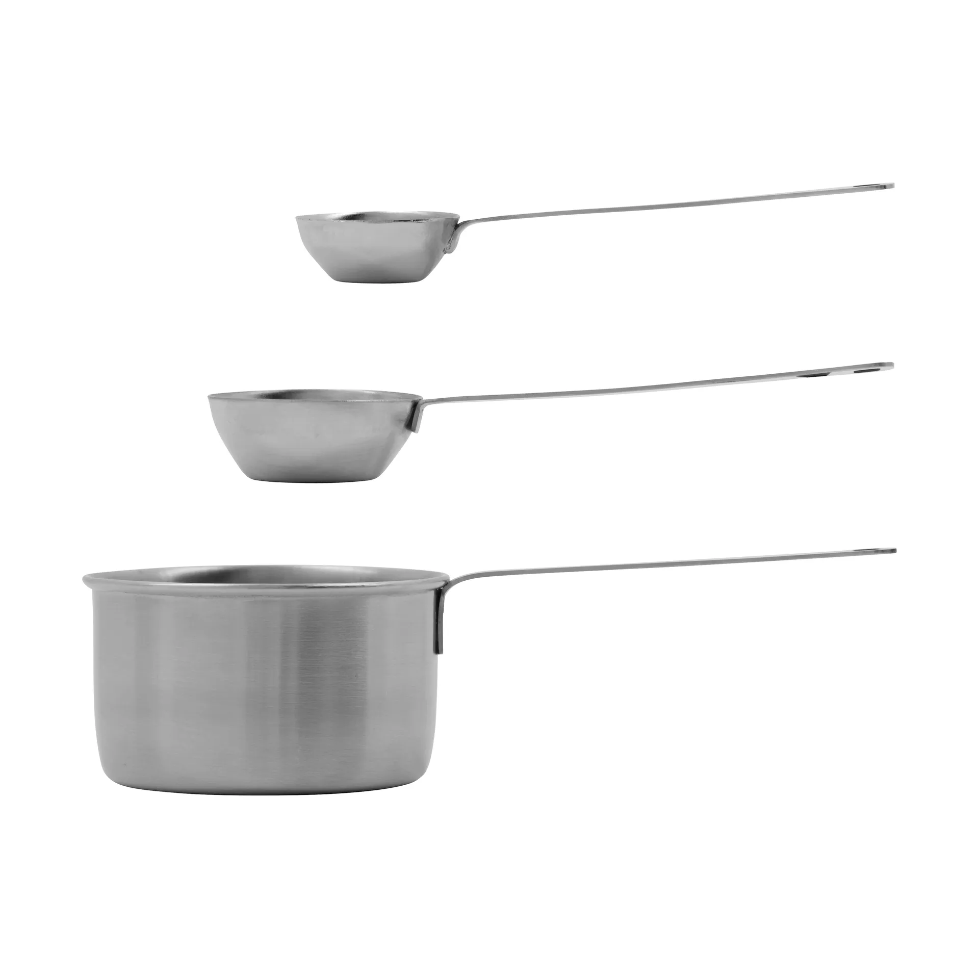 Nicolas Vahé conjunto de medidores 3 peças, Acabamento prateado Nicolas Vahé