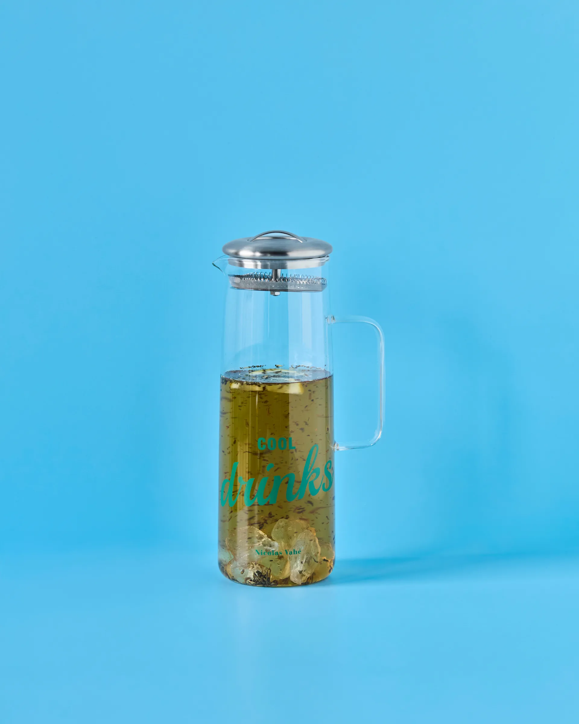 Nicolas Vahé jarro com tampa, Claro-prata Nicolas Vahé