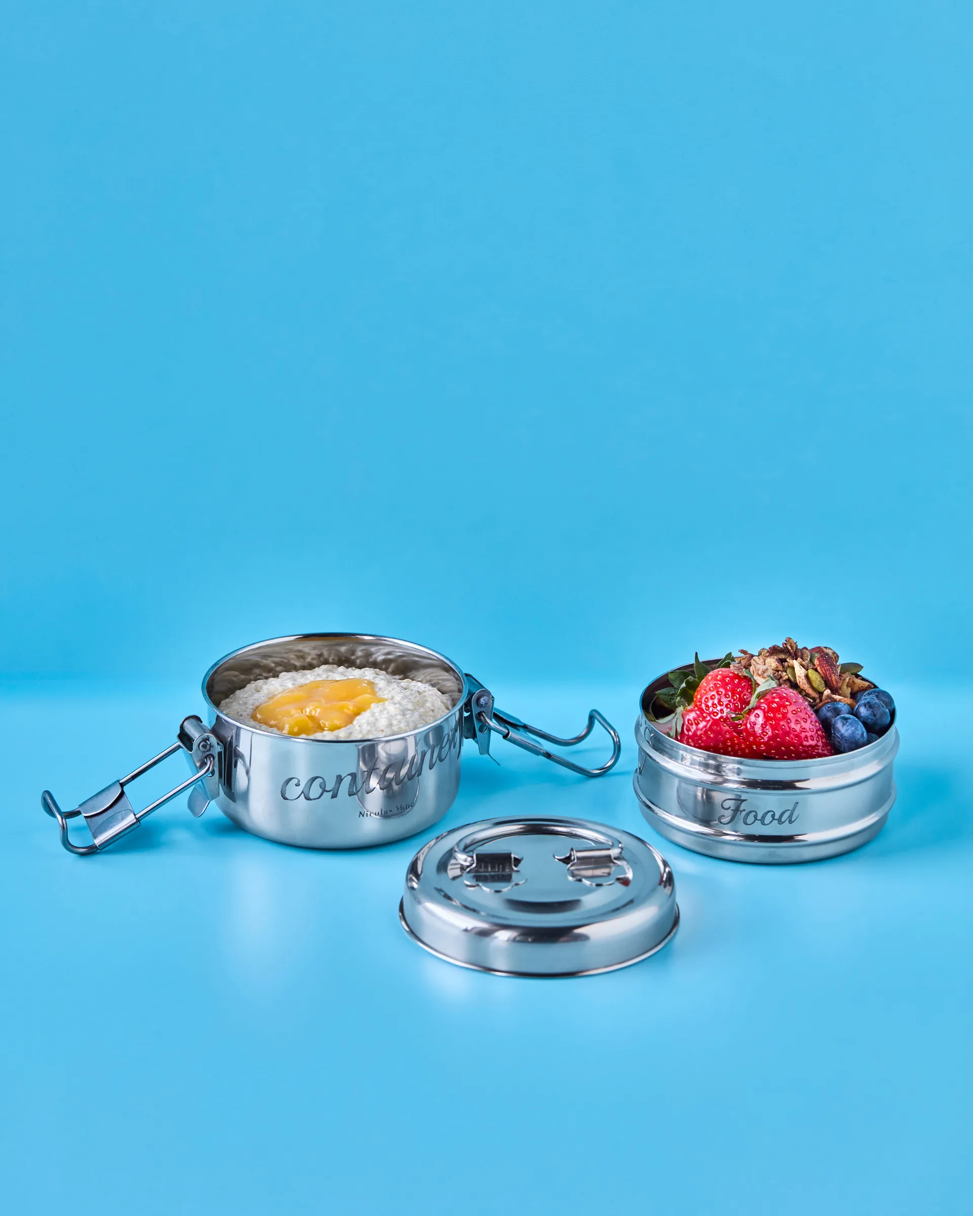 Nicolas Vahé marmita 2 peças, Acabamento prateado, Ø10 cm Nicolas Vahé