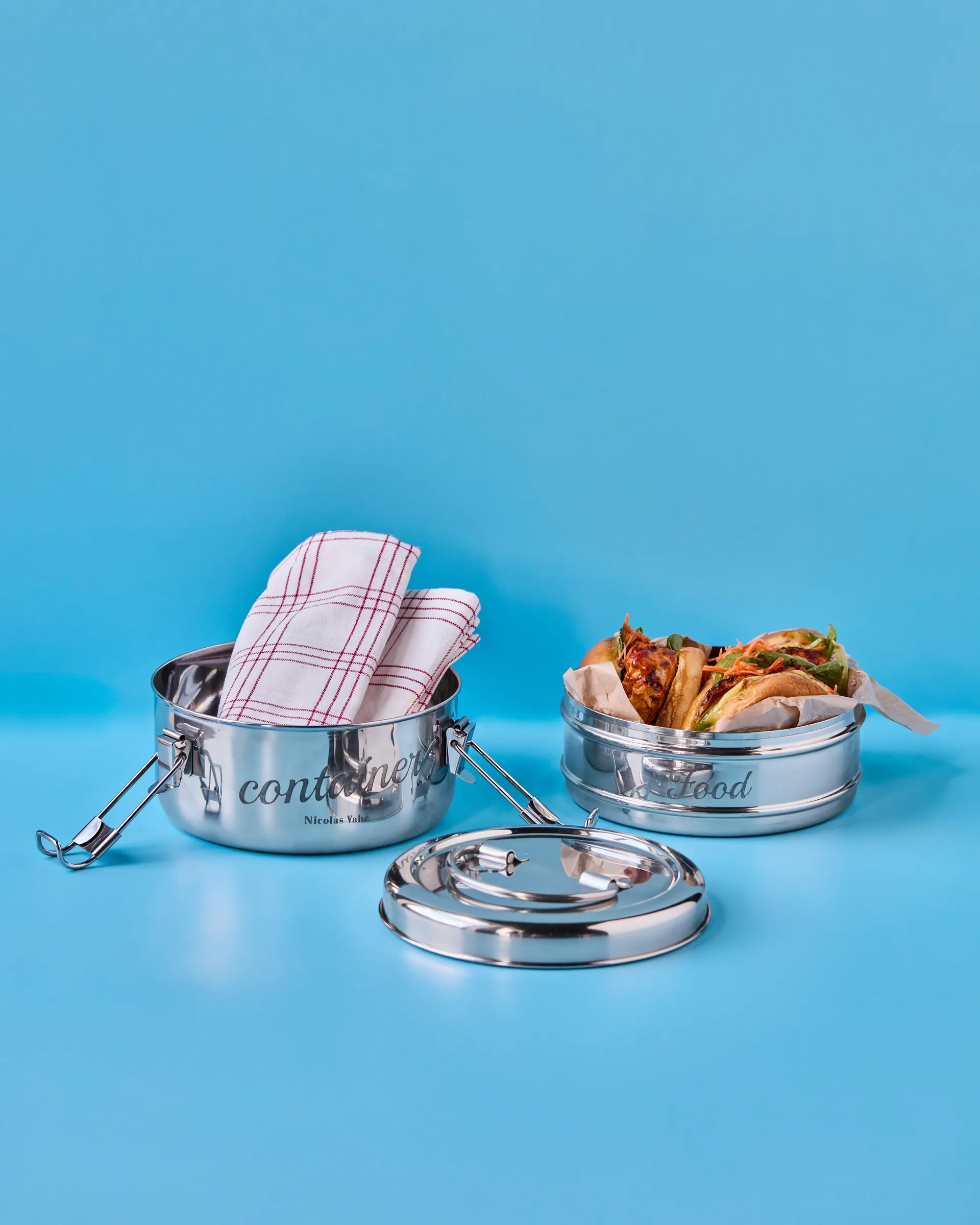 Nicolas Vahé marmita 2 peças, Acabamento prateado, Ø18 cm Nicolas Vahé