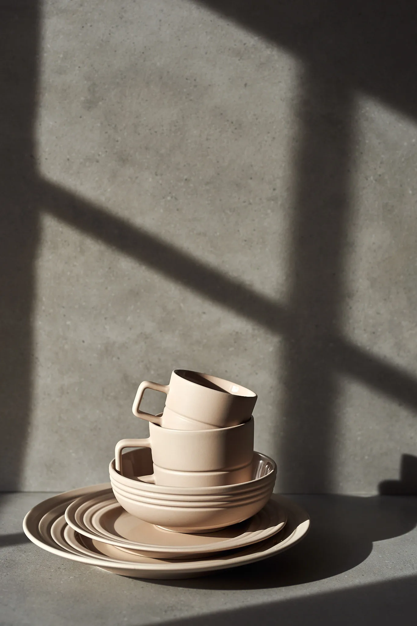 Caneca Lines 30 cl 2 un., bege NJRD