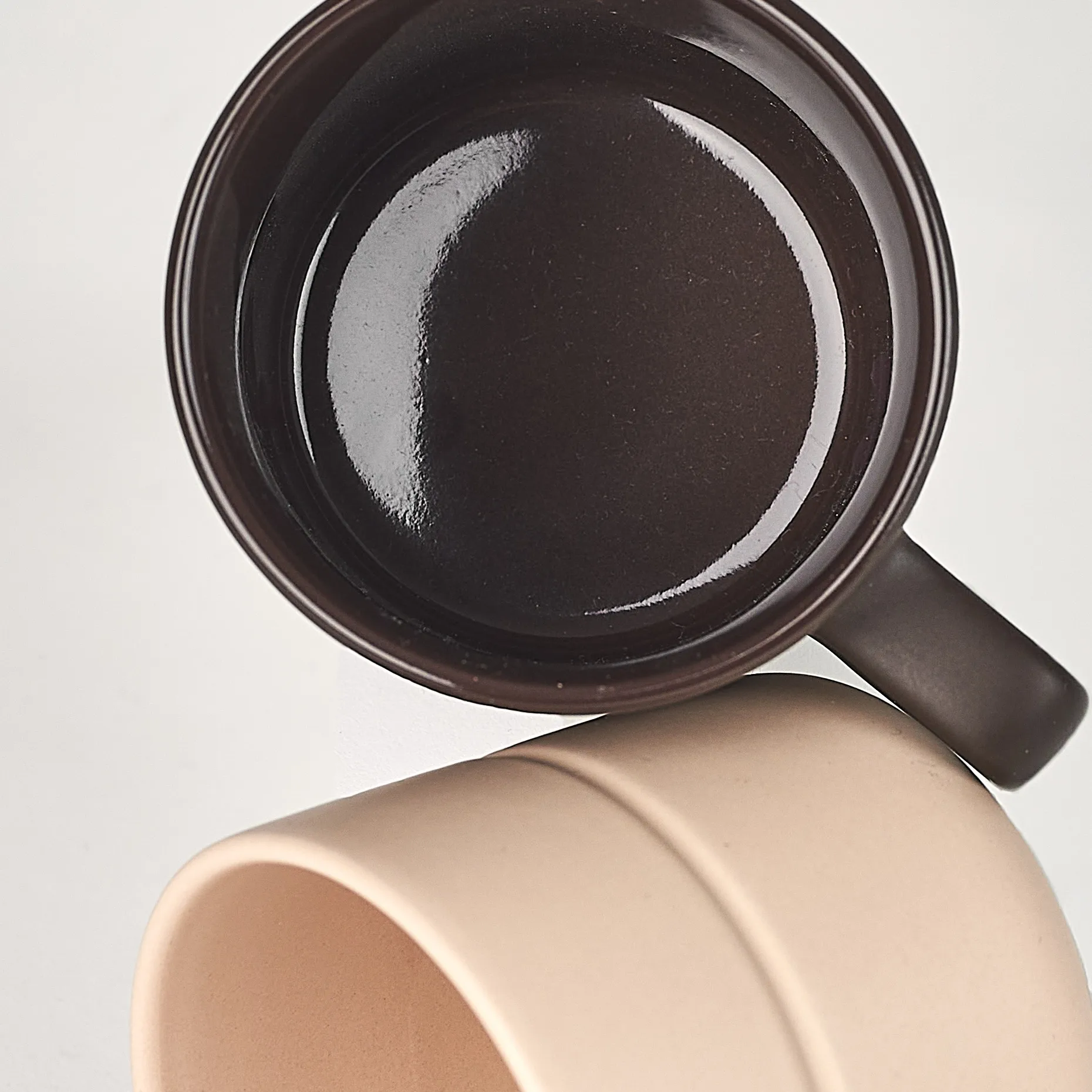 Caneca Lines 30 cl 2 un., bege NJRD