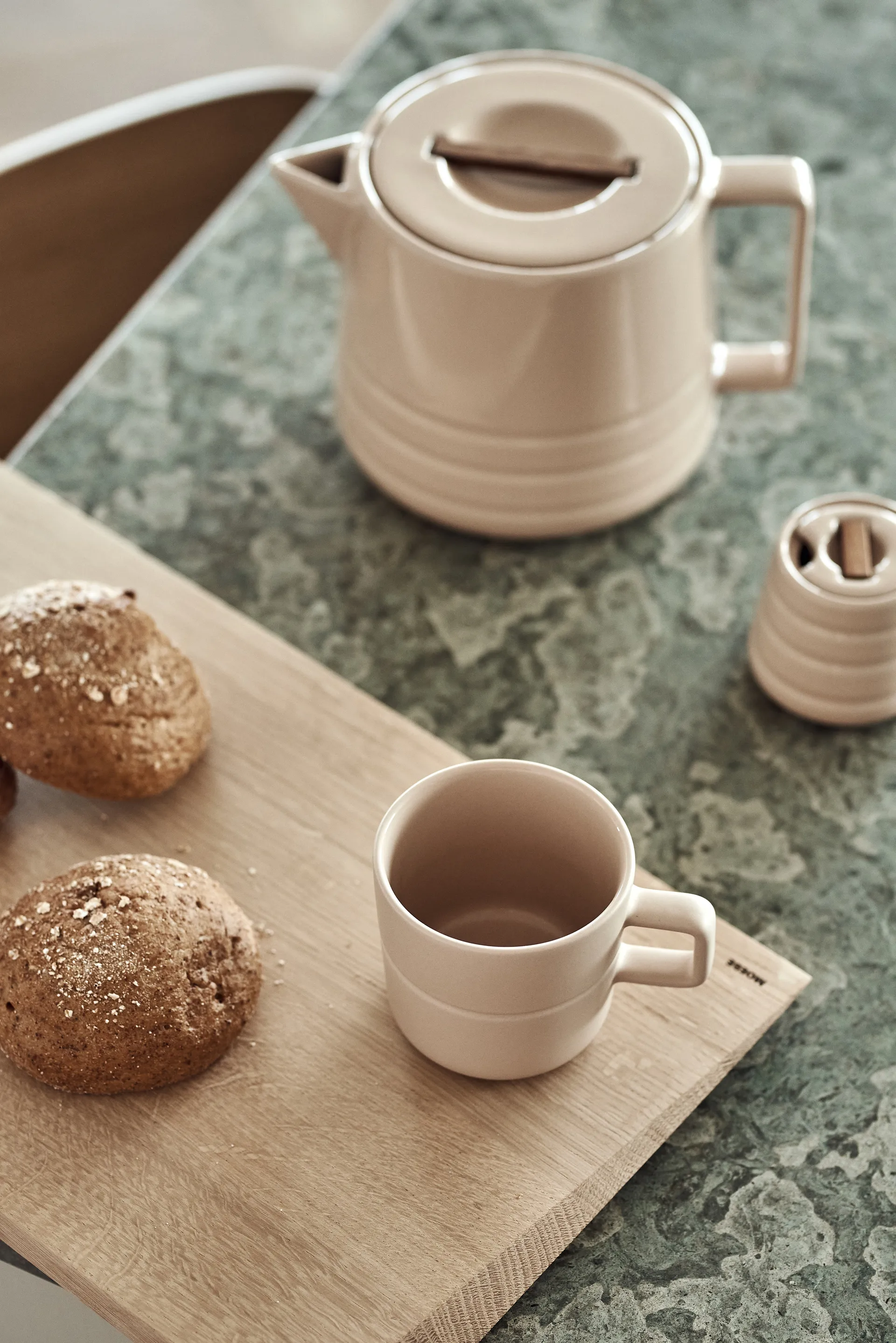 Caneca Lines 30 cl 2 un., bege NJRD